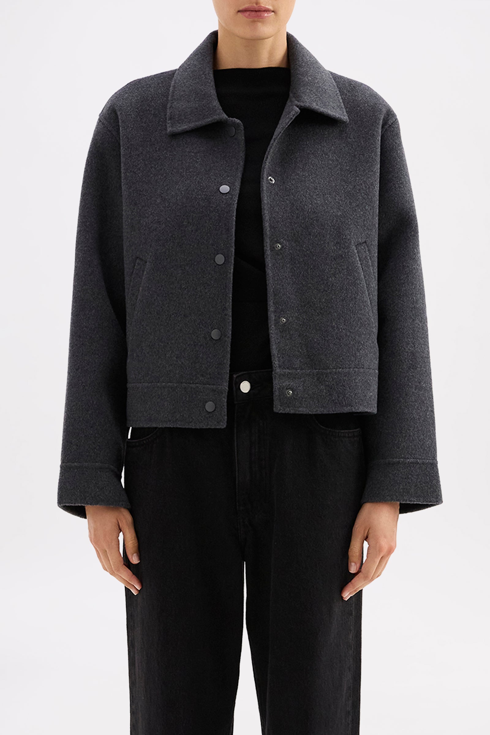 Jayden Wool Jacket Charcoal 