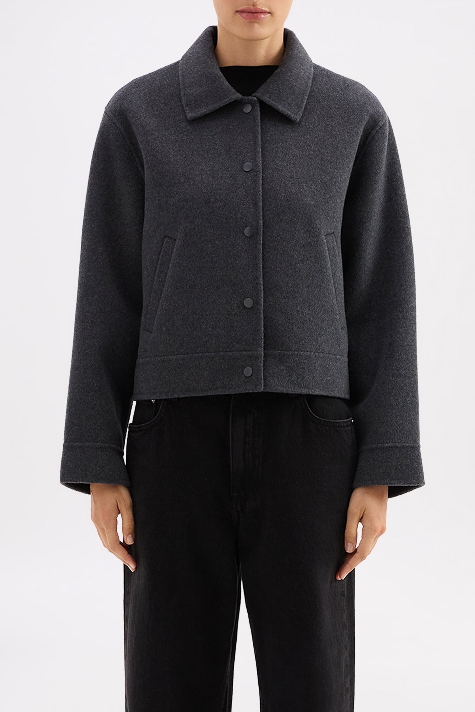 Jayden Wool Jacket Charcoal 