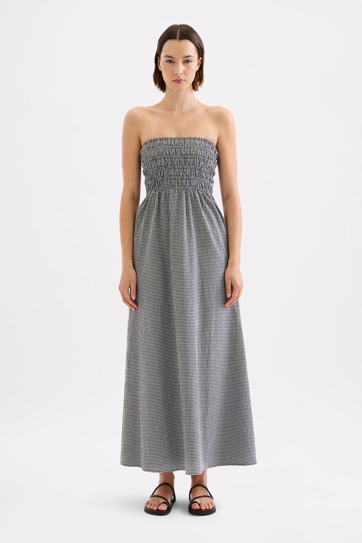 Hazel Maxi Dress Black Gingham 