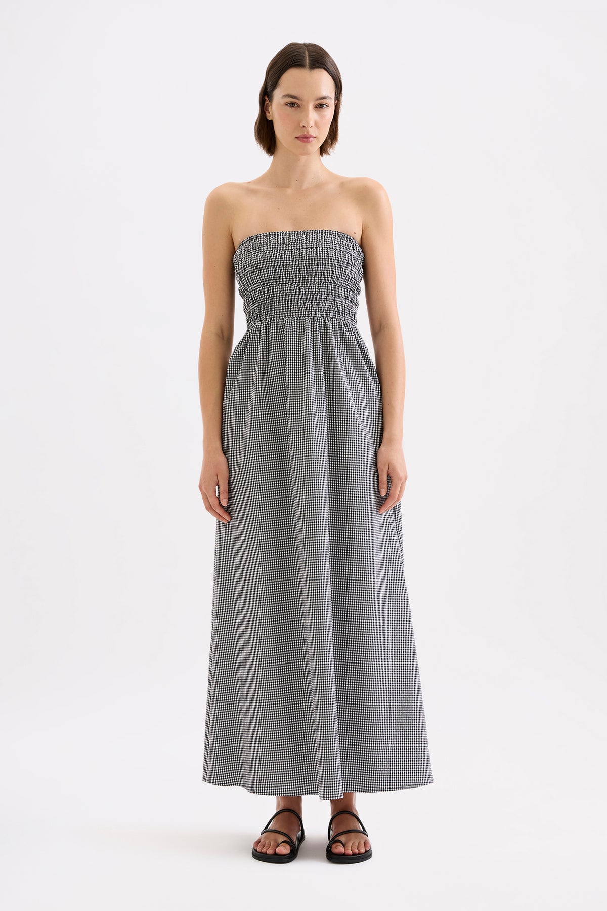 Hazel Maxi Dress Black Gingham 