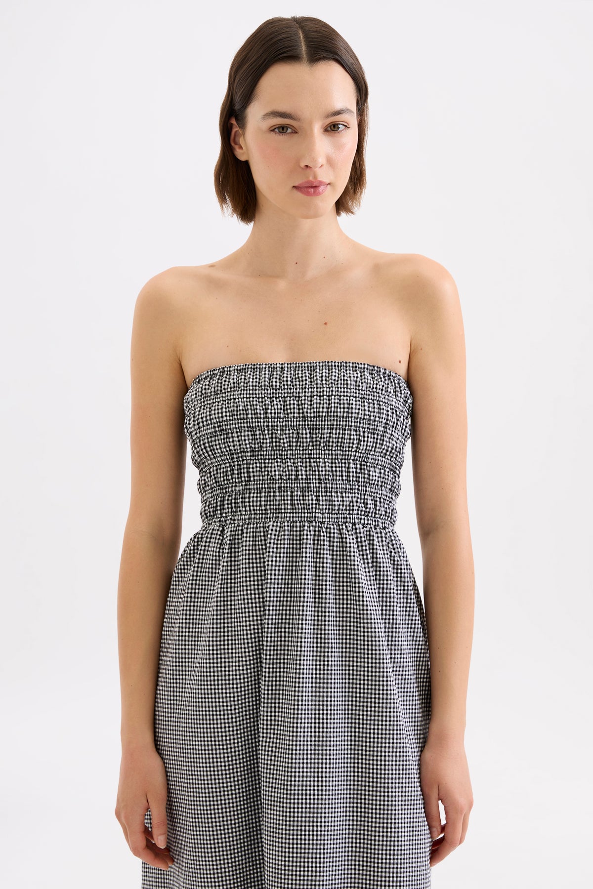 Hazel Maxi Dress Black Gingham 
