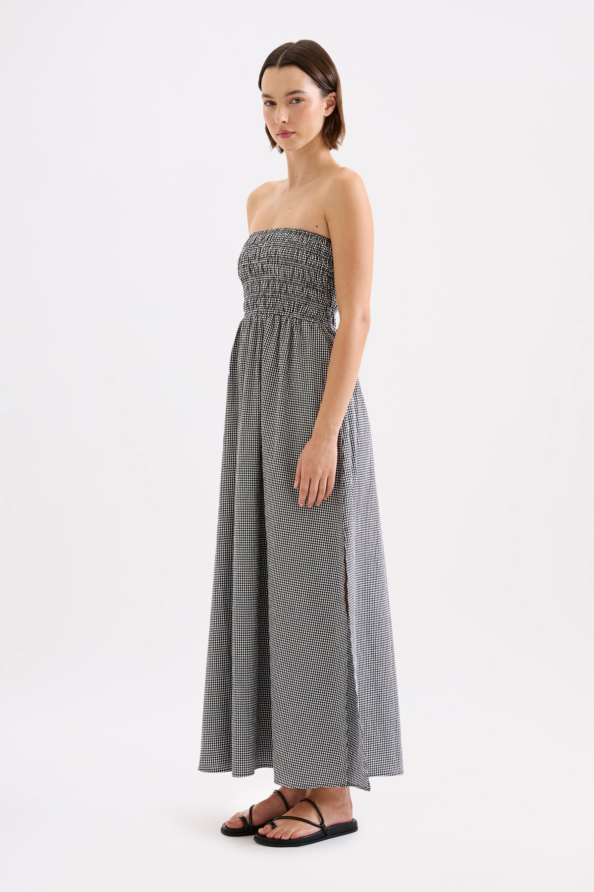 Hazel Maxi Dress Black Gingham 