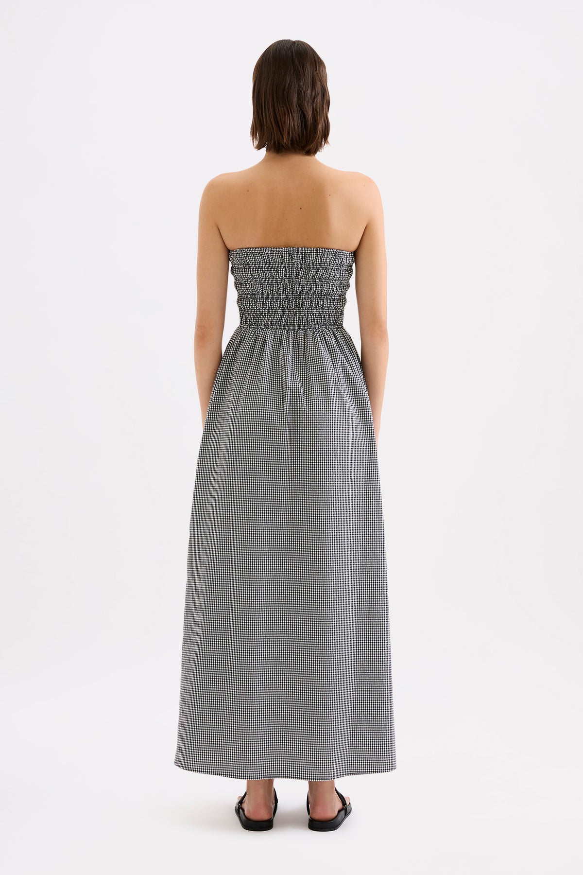 Hazel Maxi Dress Black Gingham 