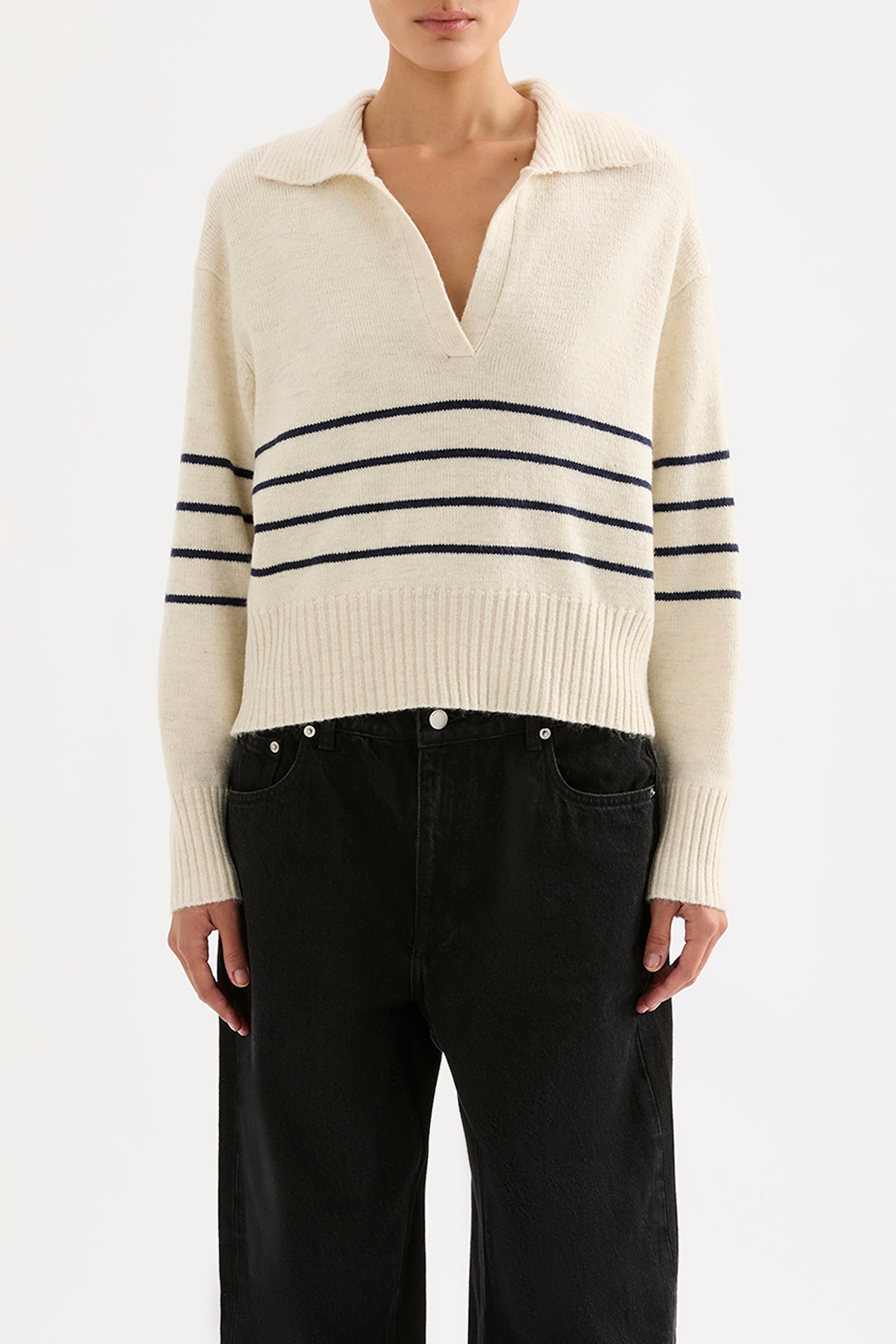 Logan Rugby Knit Cloud Stripe 