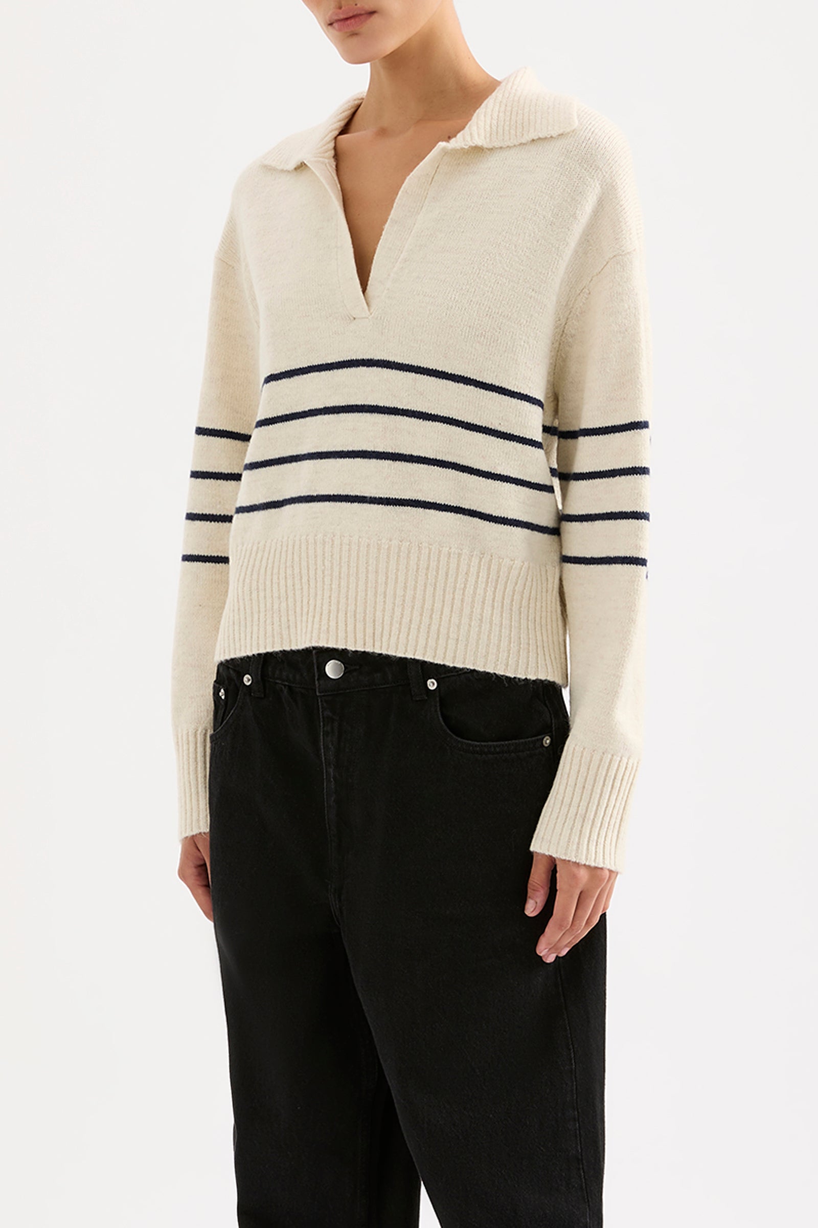 Logan Rugby Knit Cloud Stripe 
