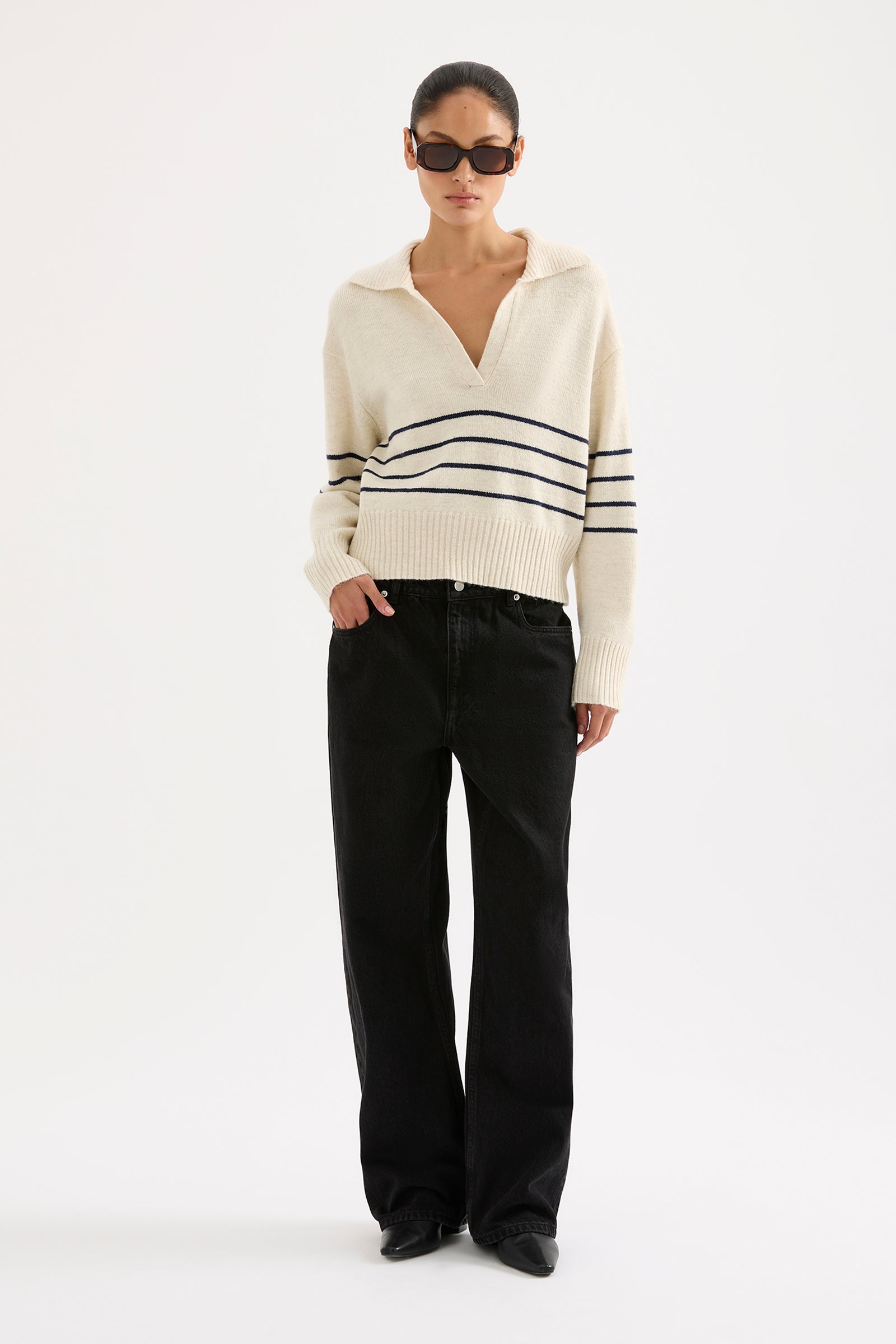 Logan Rugby Knit Cloud Stripe 