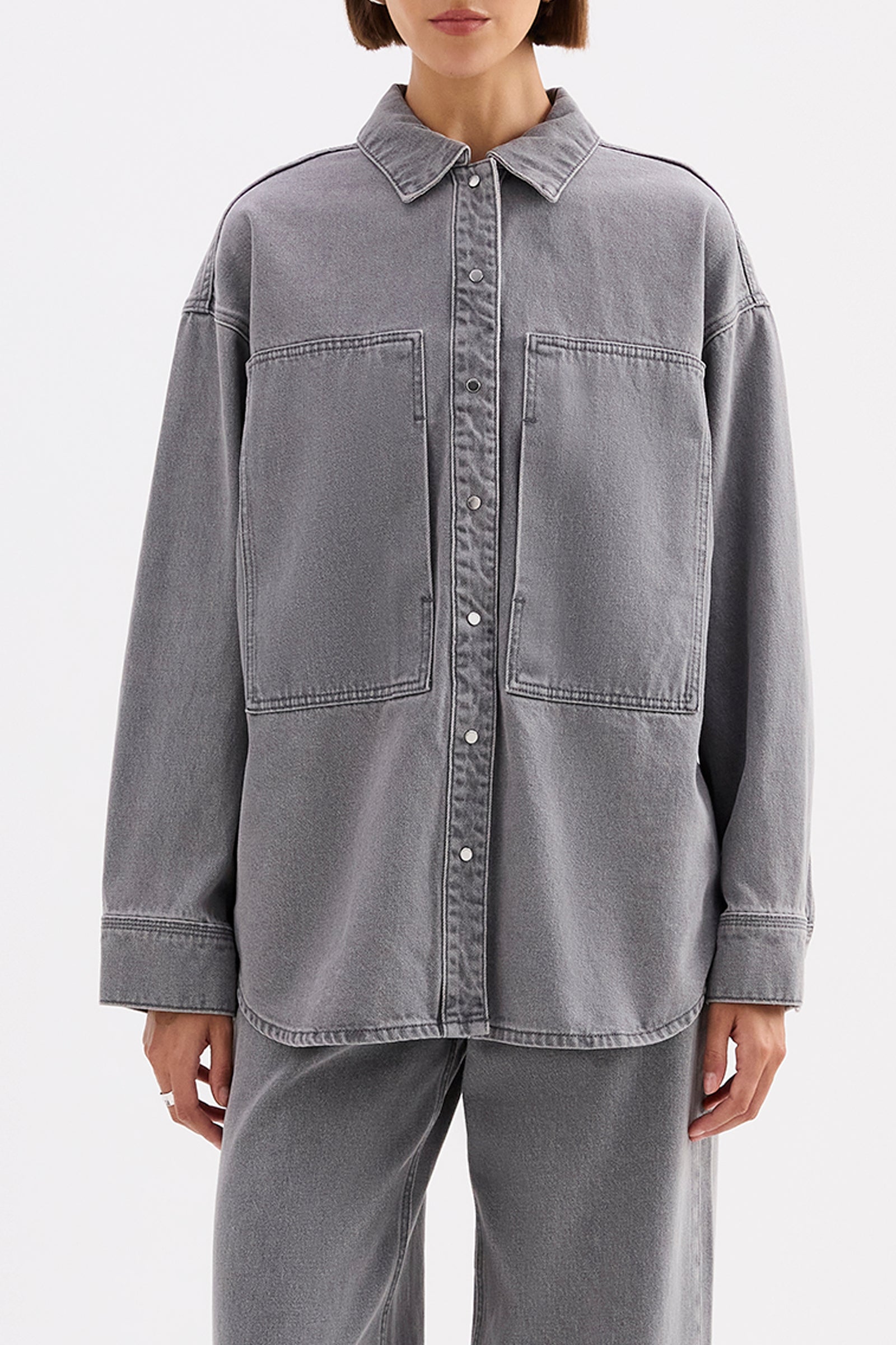 Calvi Denim Shacket Steel 