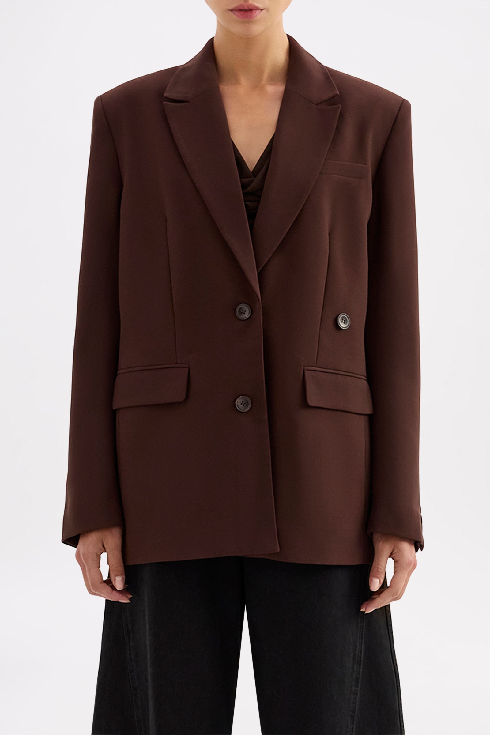 Ophelia Blazer Dark Chocolate 