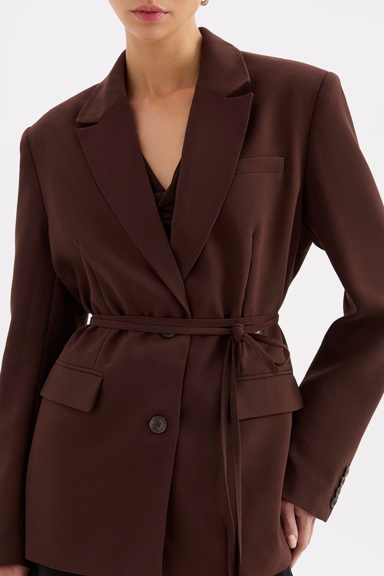 Ophelia Blazer Dark Chocolate 