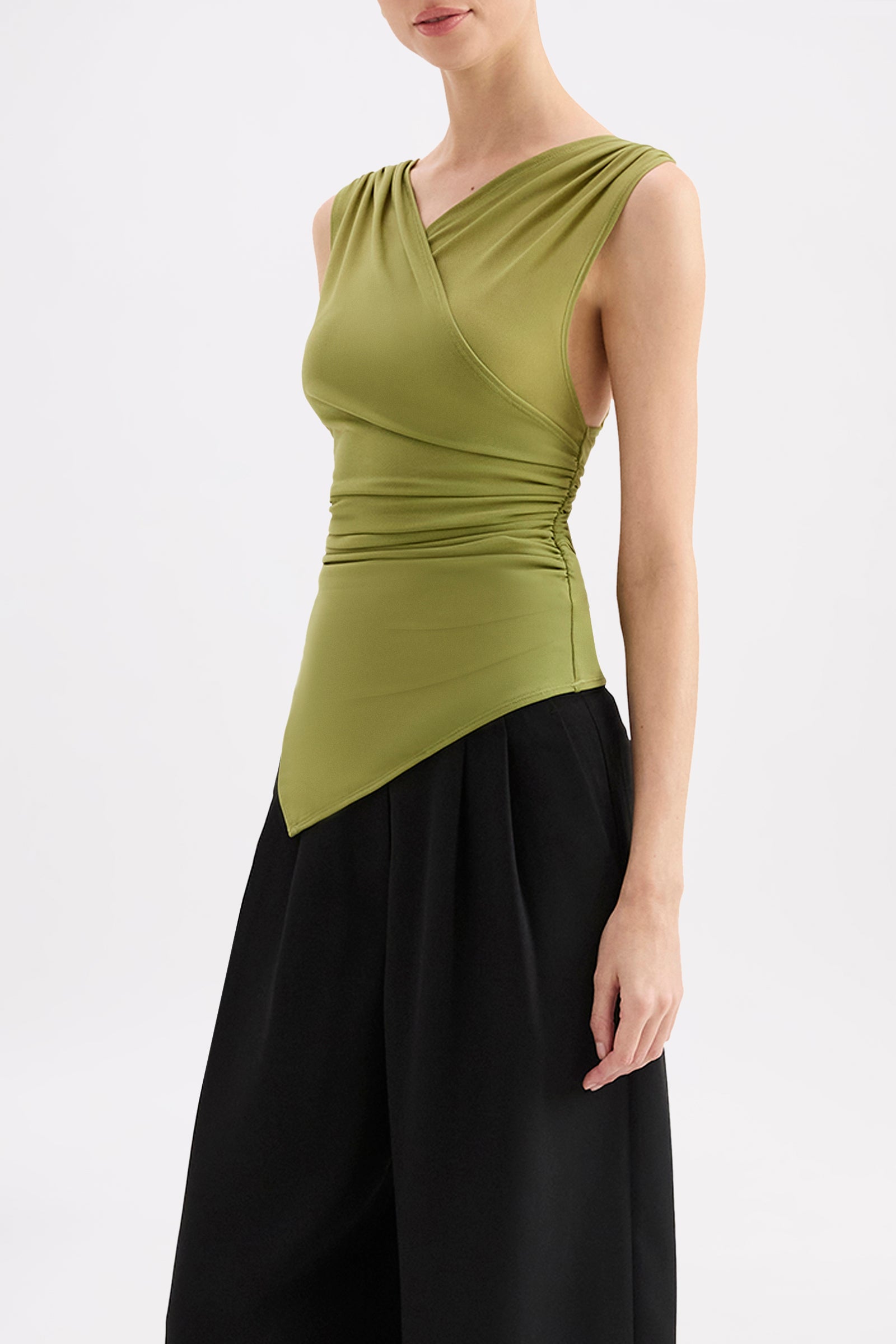 Siva Mesh Sleeveless Top Cactus 