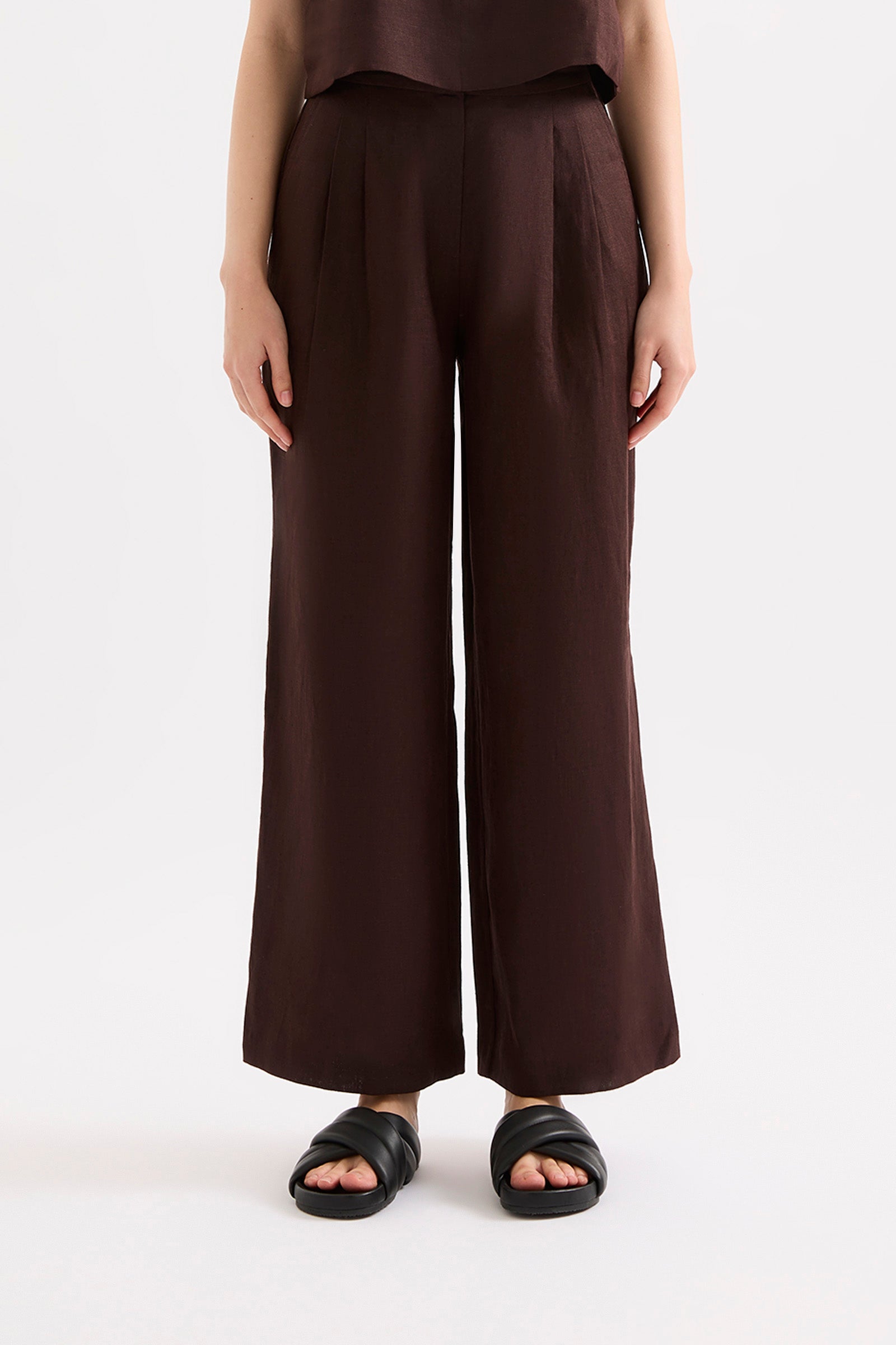 Thilda Linen Pant Raisin 
