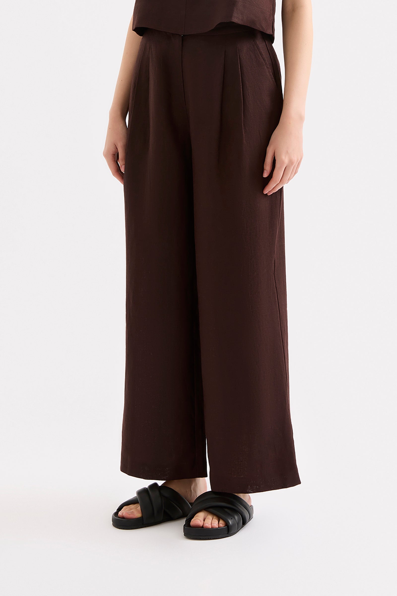 Thilda Linen Pant Raisin 