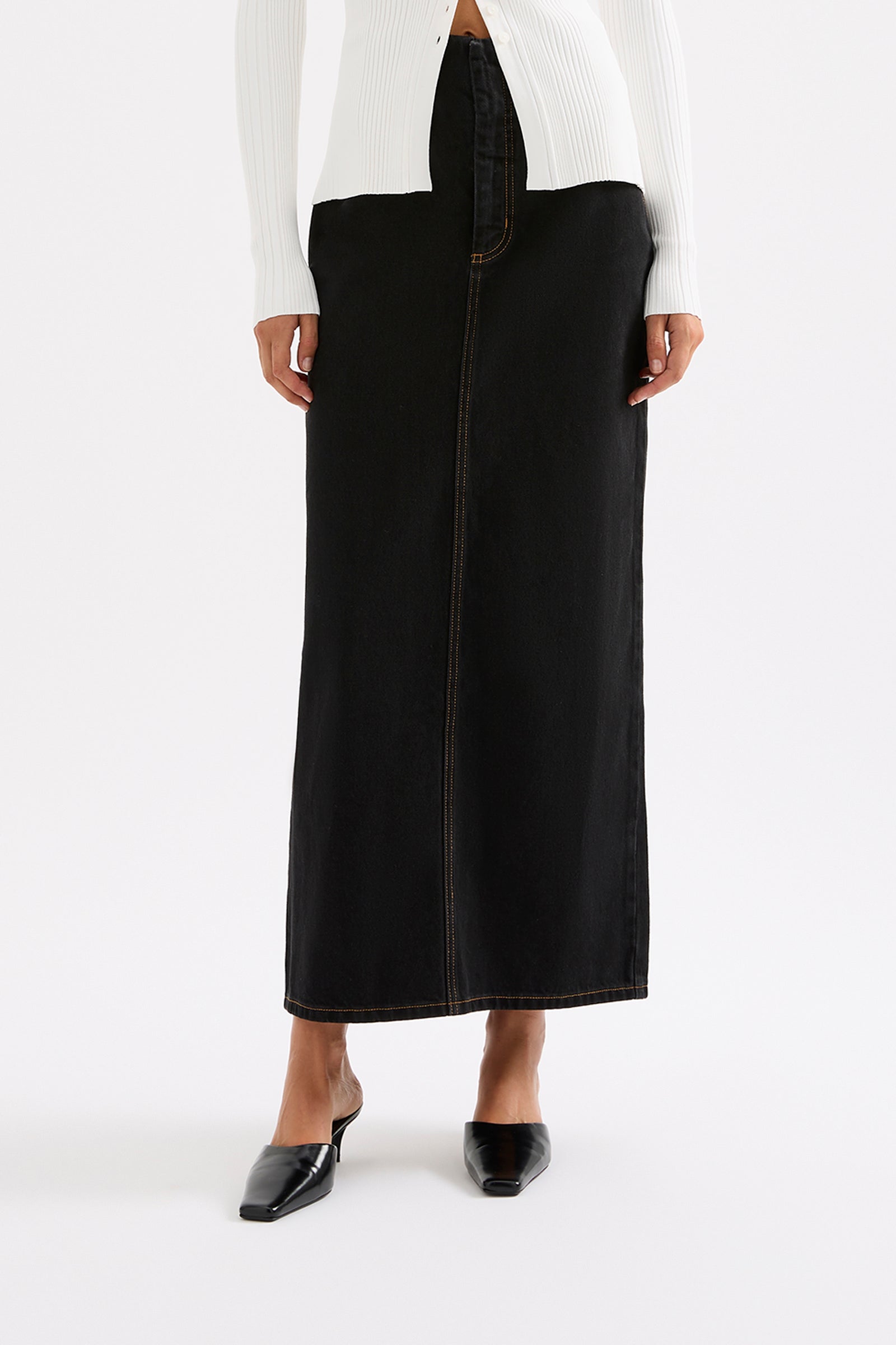 Inaya Denim Skirt Black 