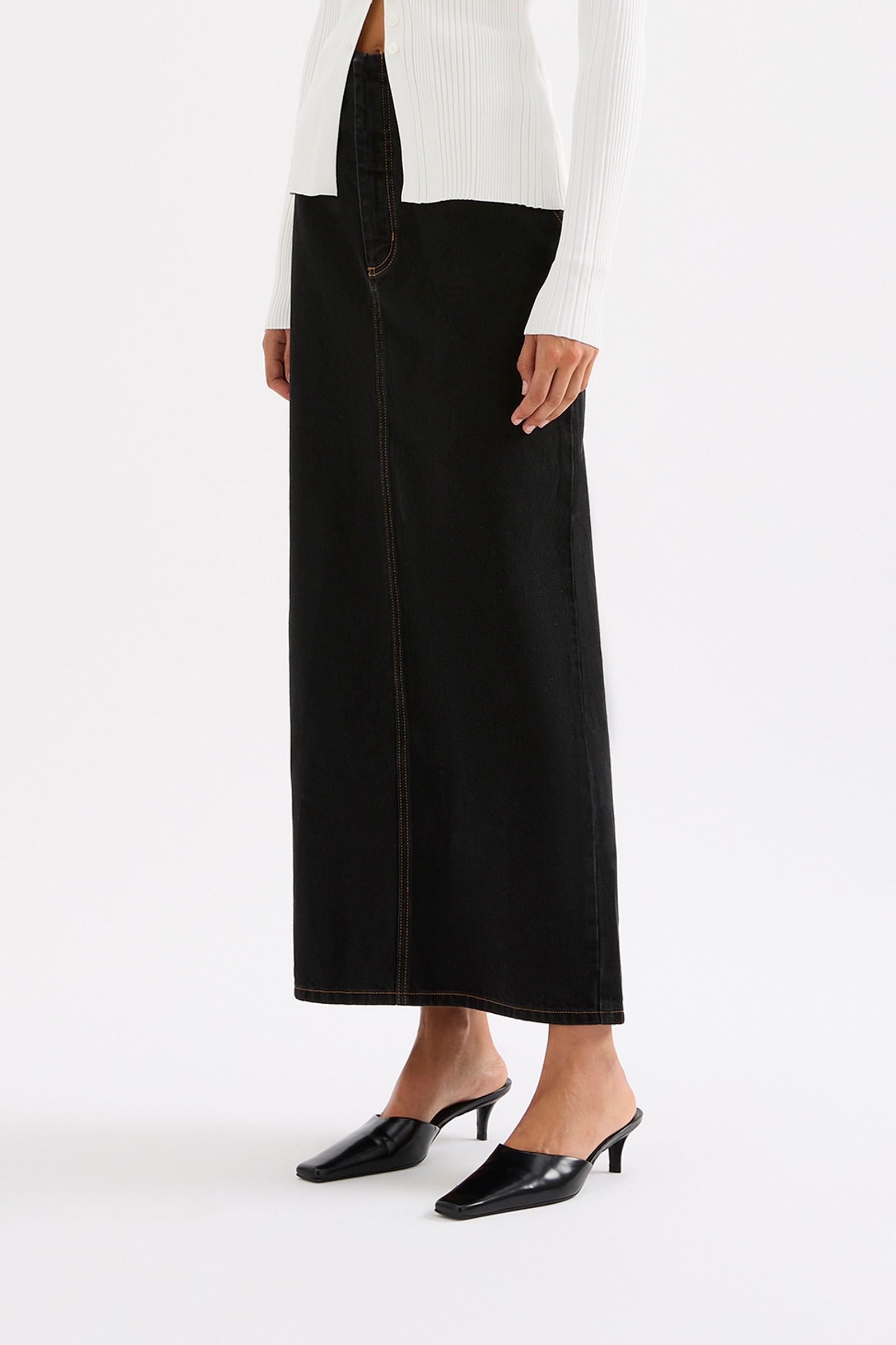 Inaya Denim Skirt Black 