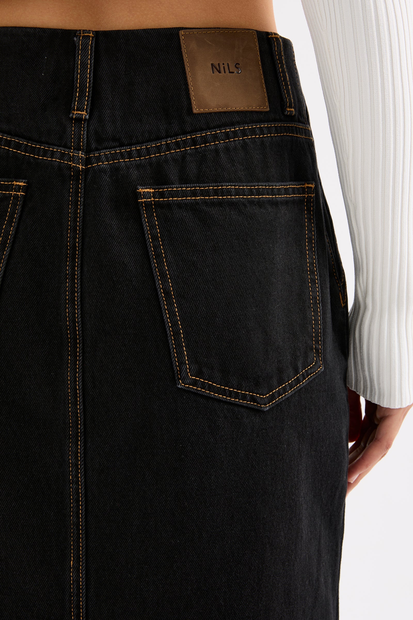 Inaya Denim Skirt Black 