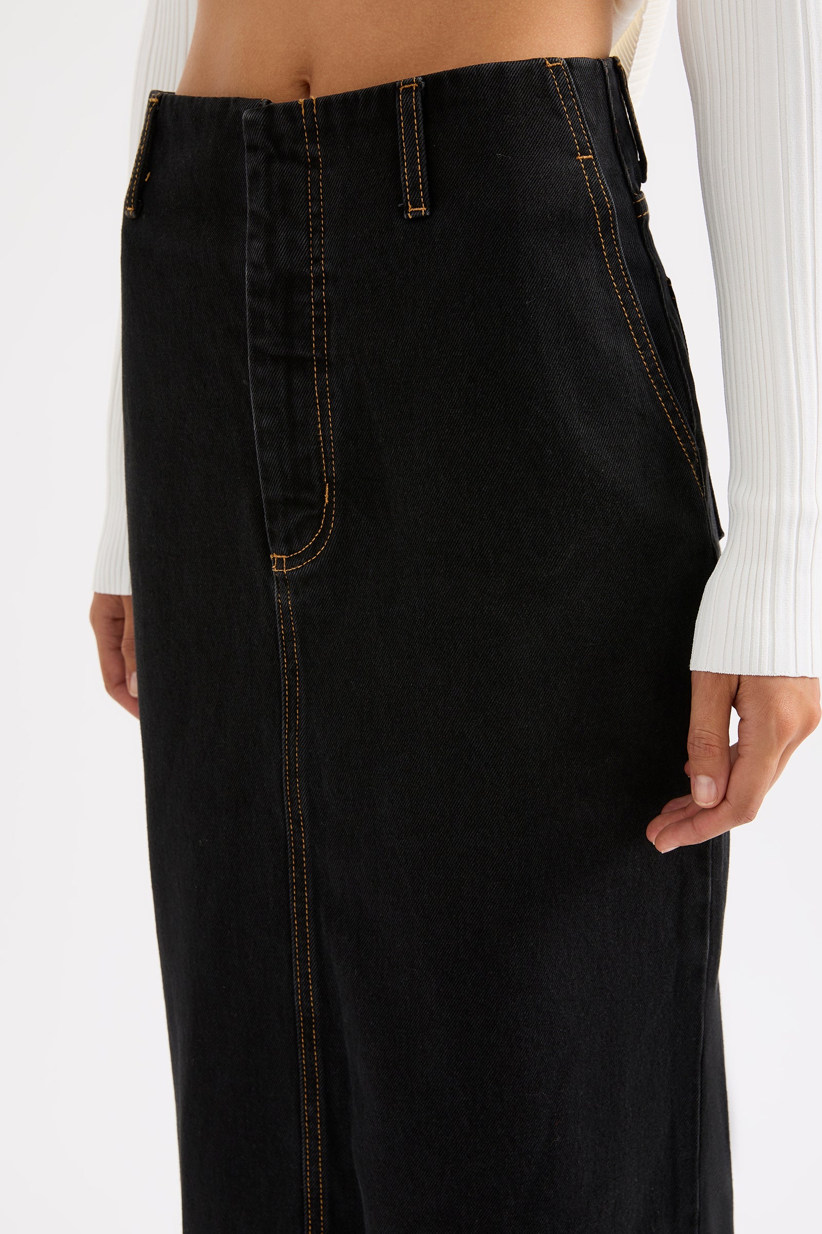 Inaya Denim Skirt Black 