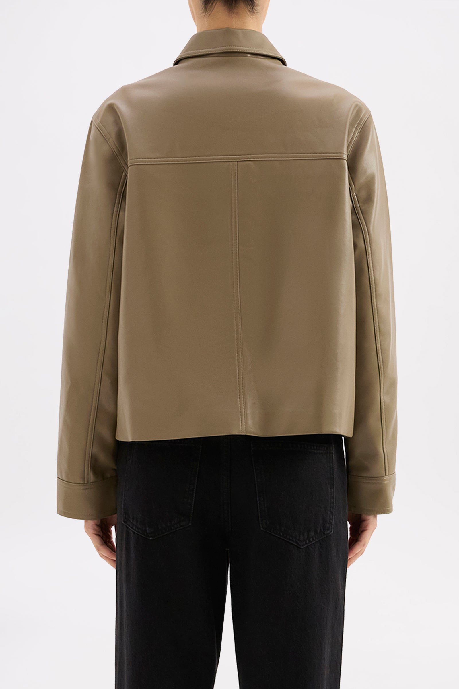 Maude Vegan Leather Jacket Grove 