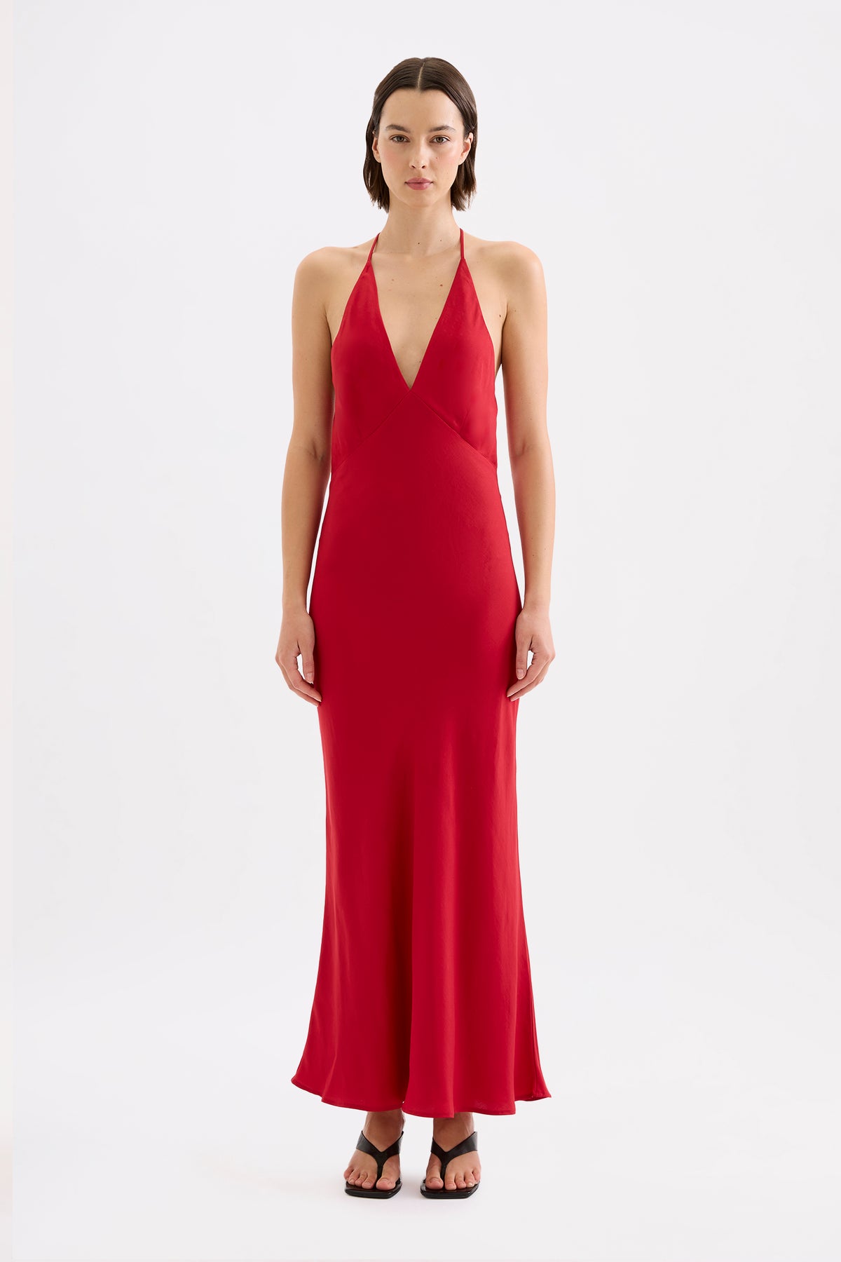 Kira Tencel Dress Crimson 