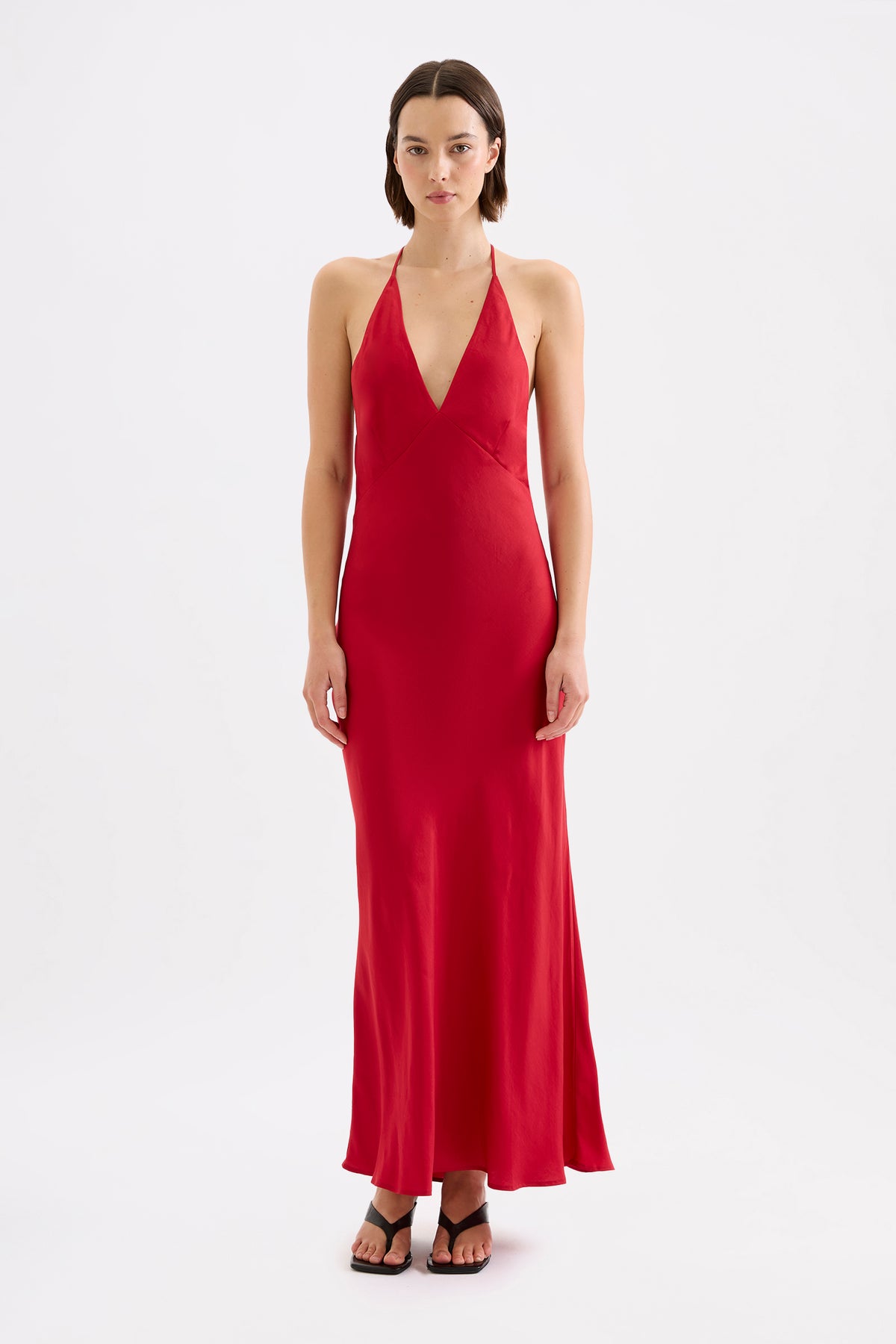 Kira Tencel Dress Crimson 