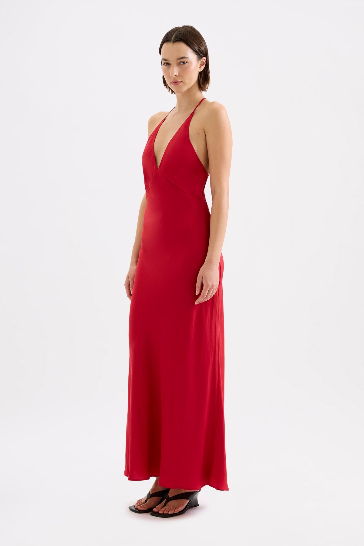 Kira Tencel Dress Crimson 