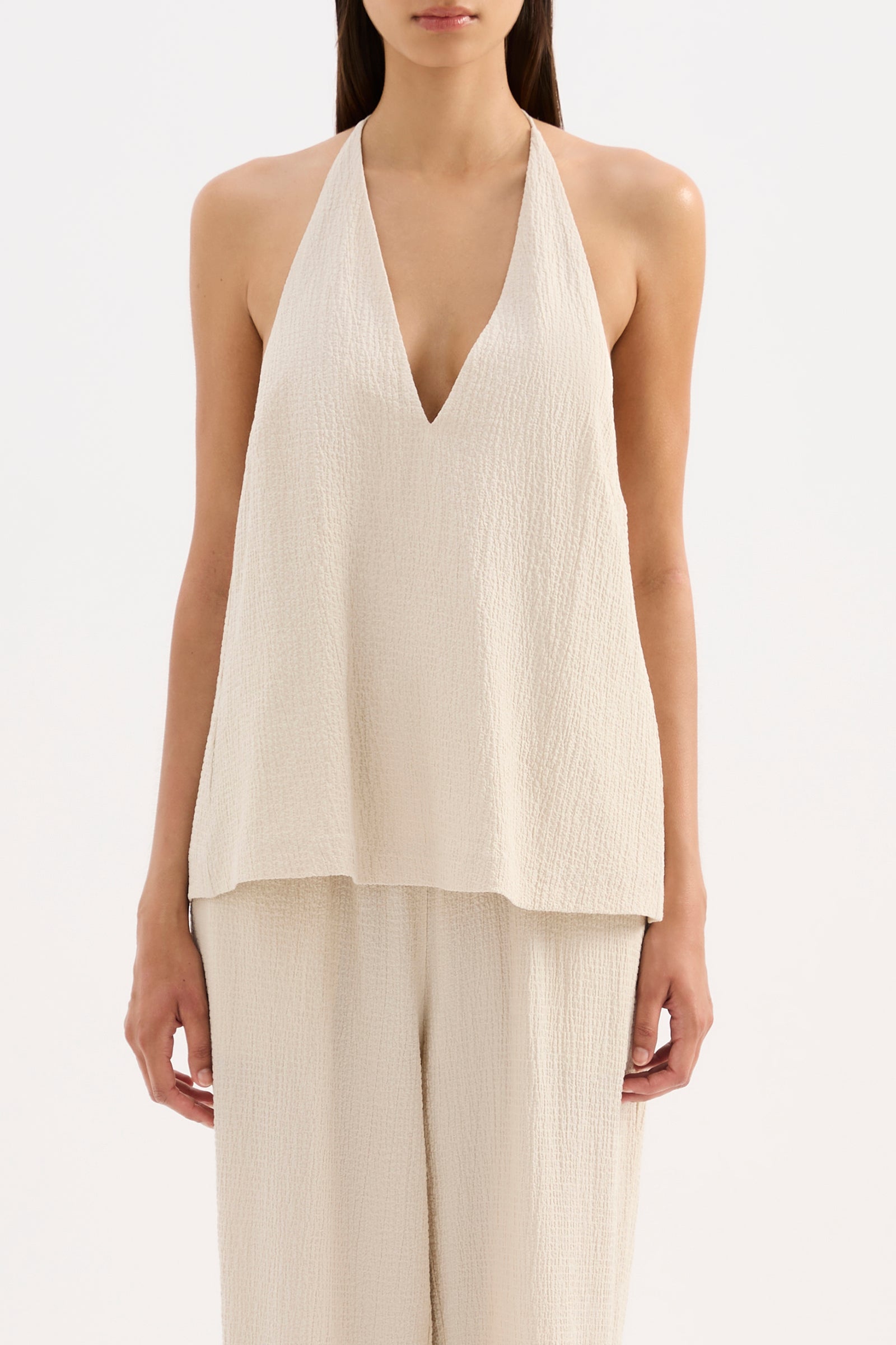 Palma Halter Top Cream 