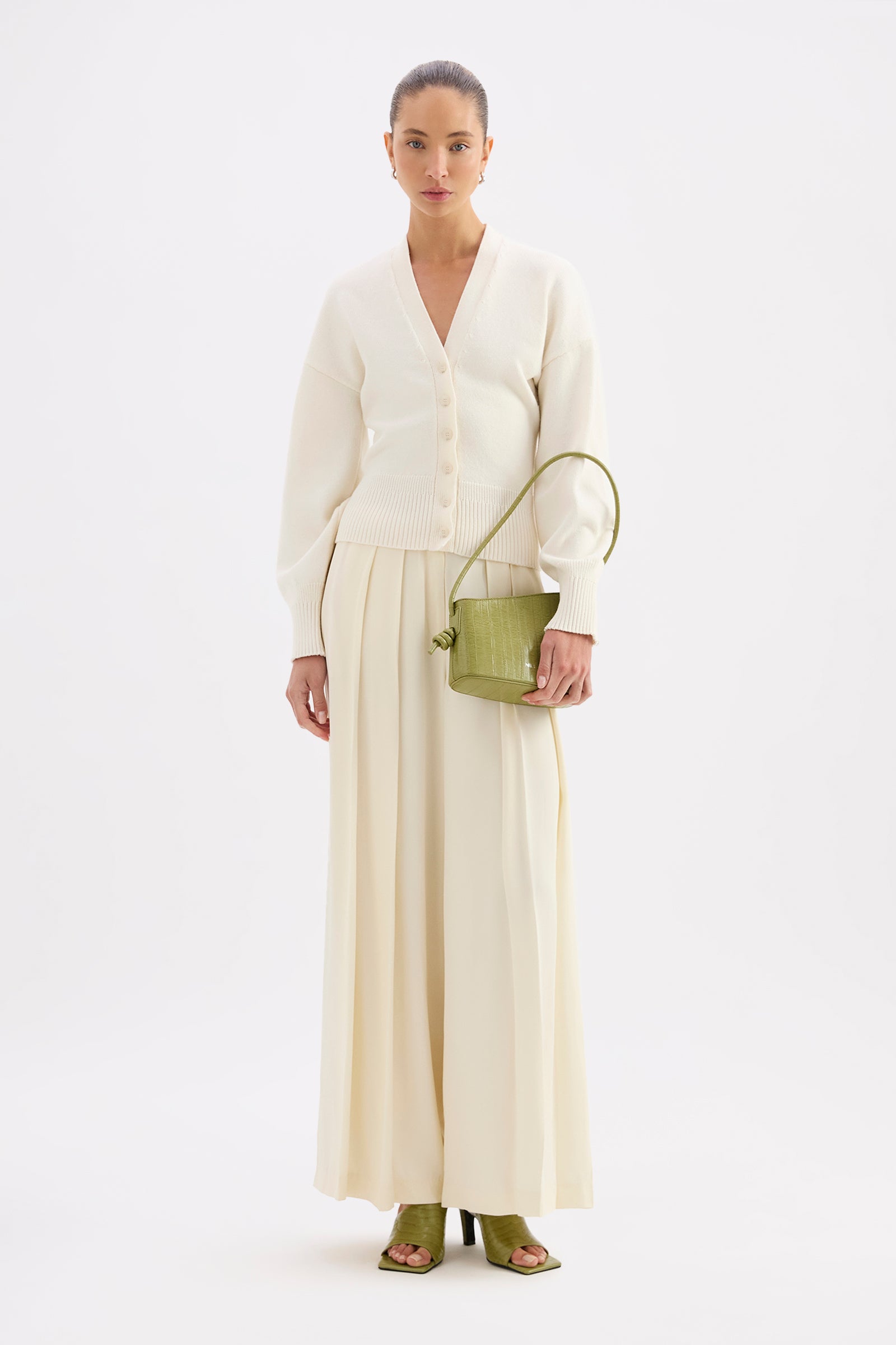 Ashlyn Heeled Mule Cornichon 