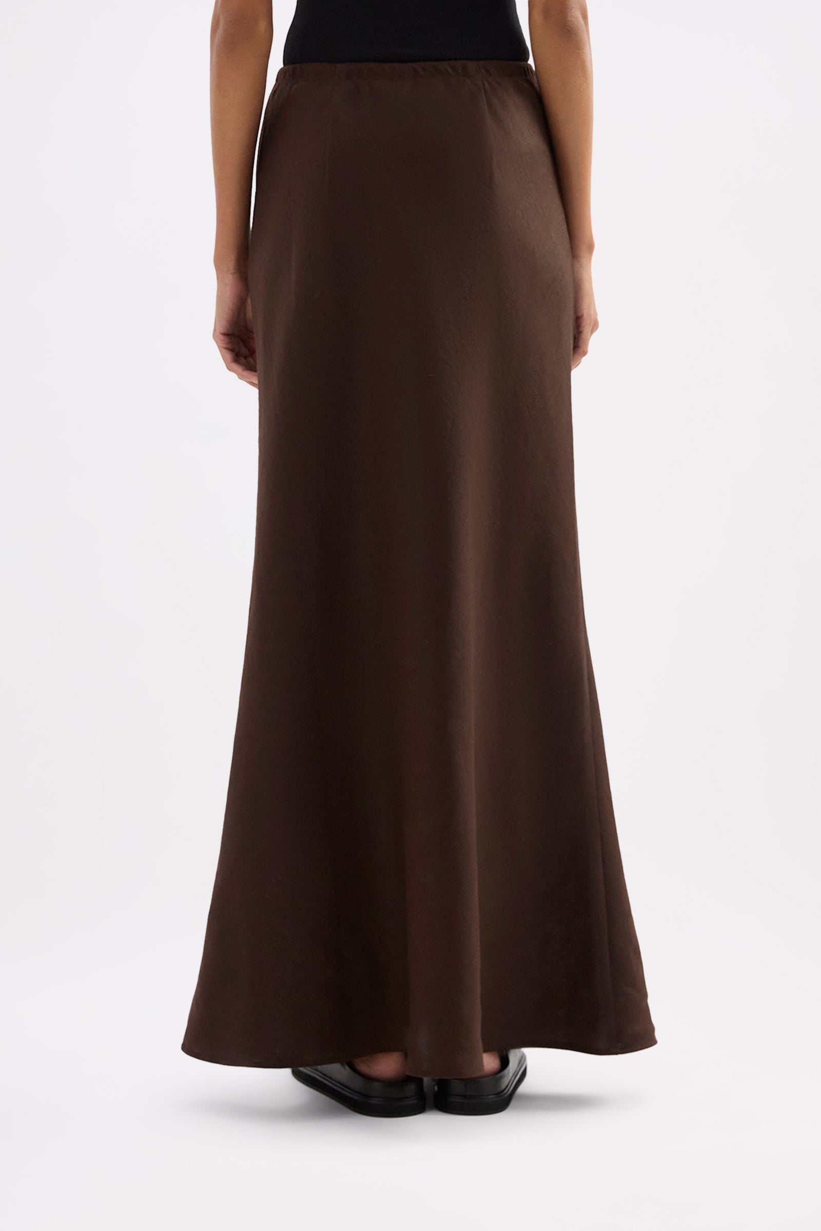 Amani Linen Skirt Chocolate 