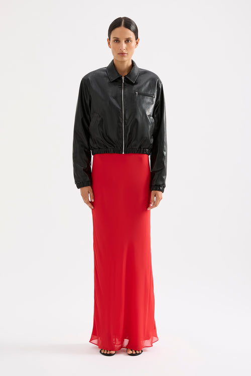 TABRIZ VEGAN LEATHER BOMBER