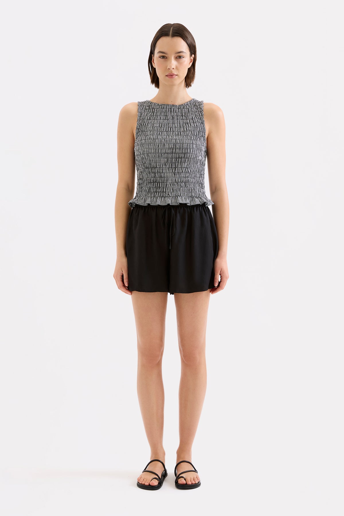 Hazel Top Black Gingham 