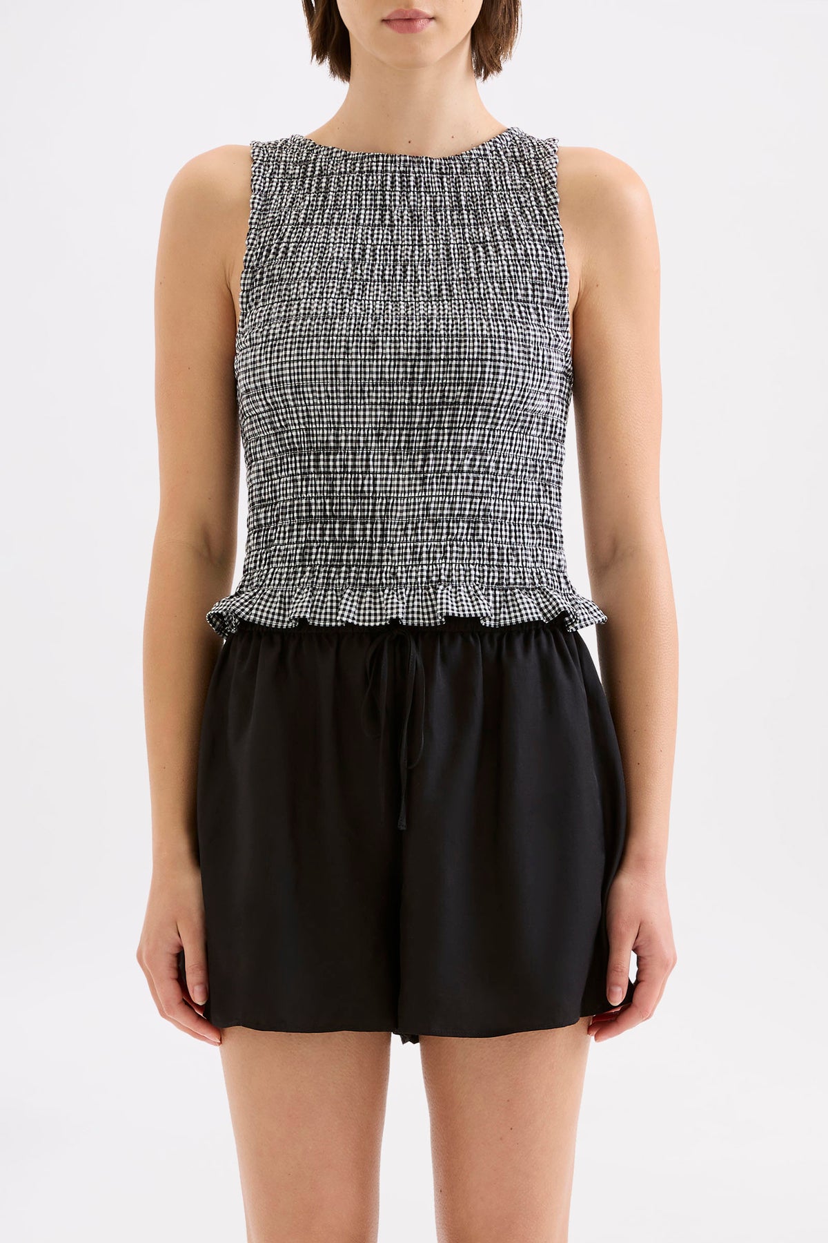 Hazel Top Black Gingham 