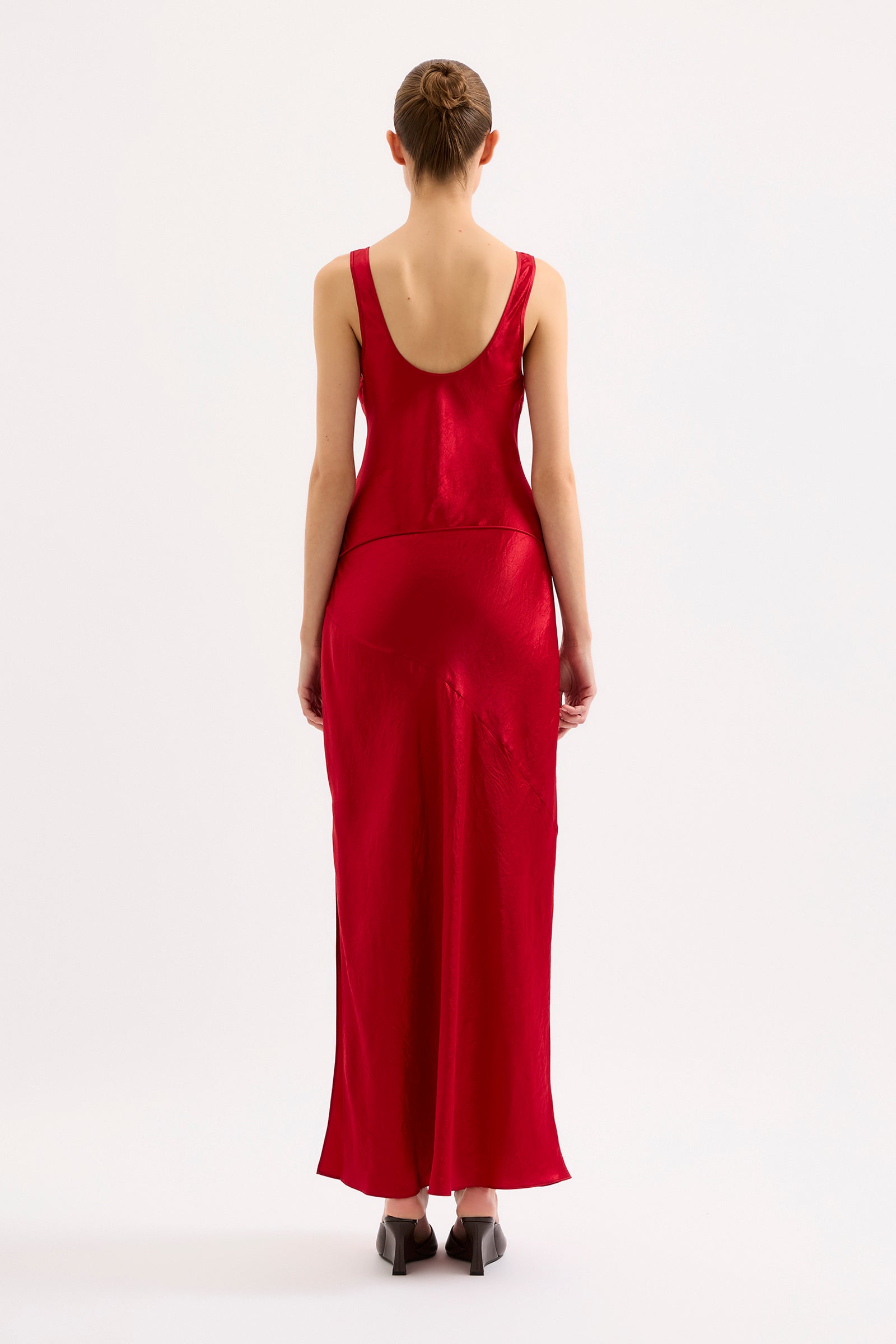 Allegra Slip Dress Vermillion 