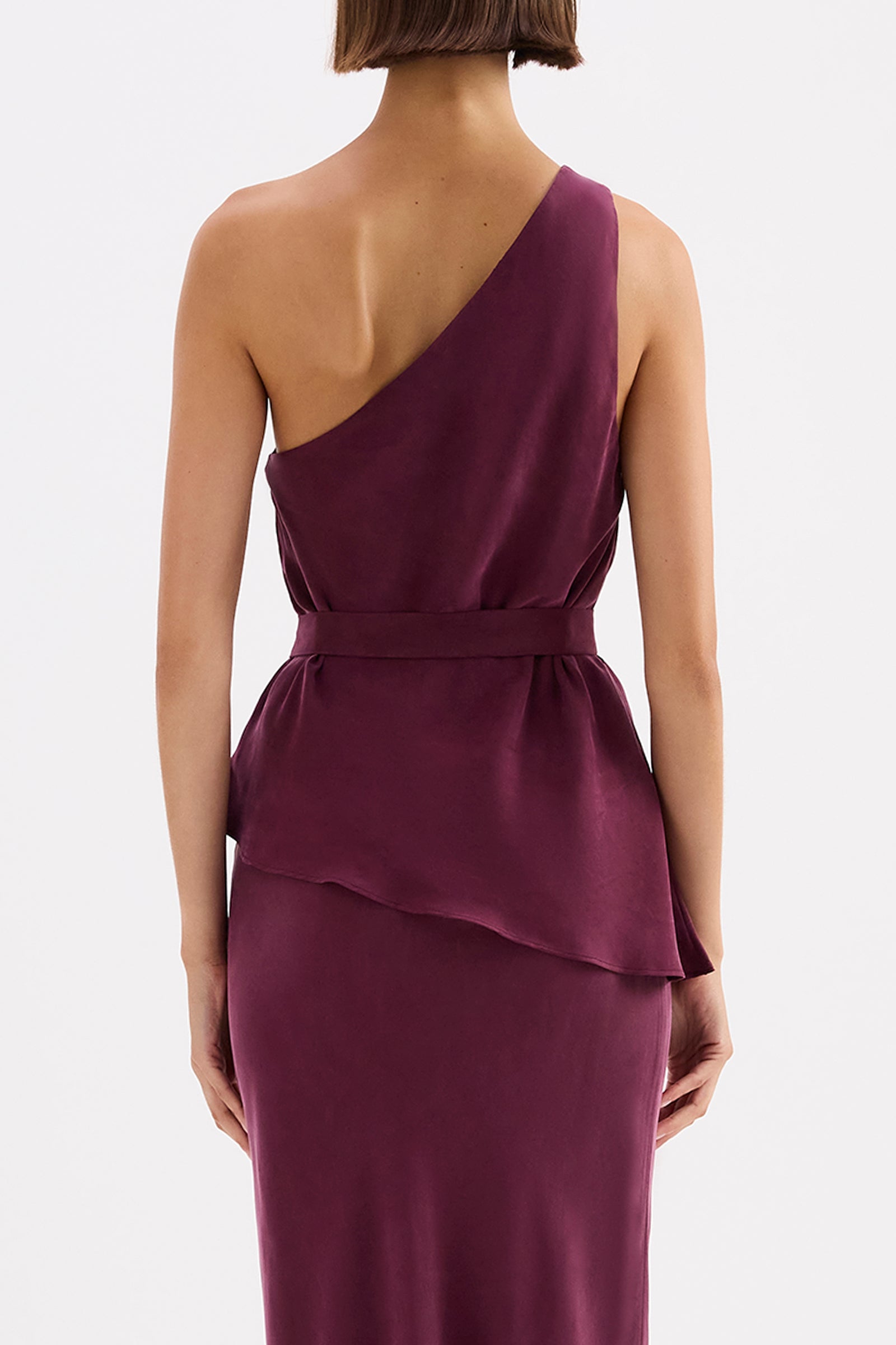 Amaya Cupro Tie Top Merlot 