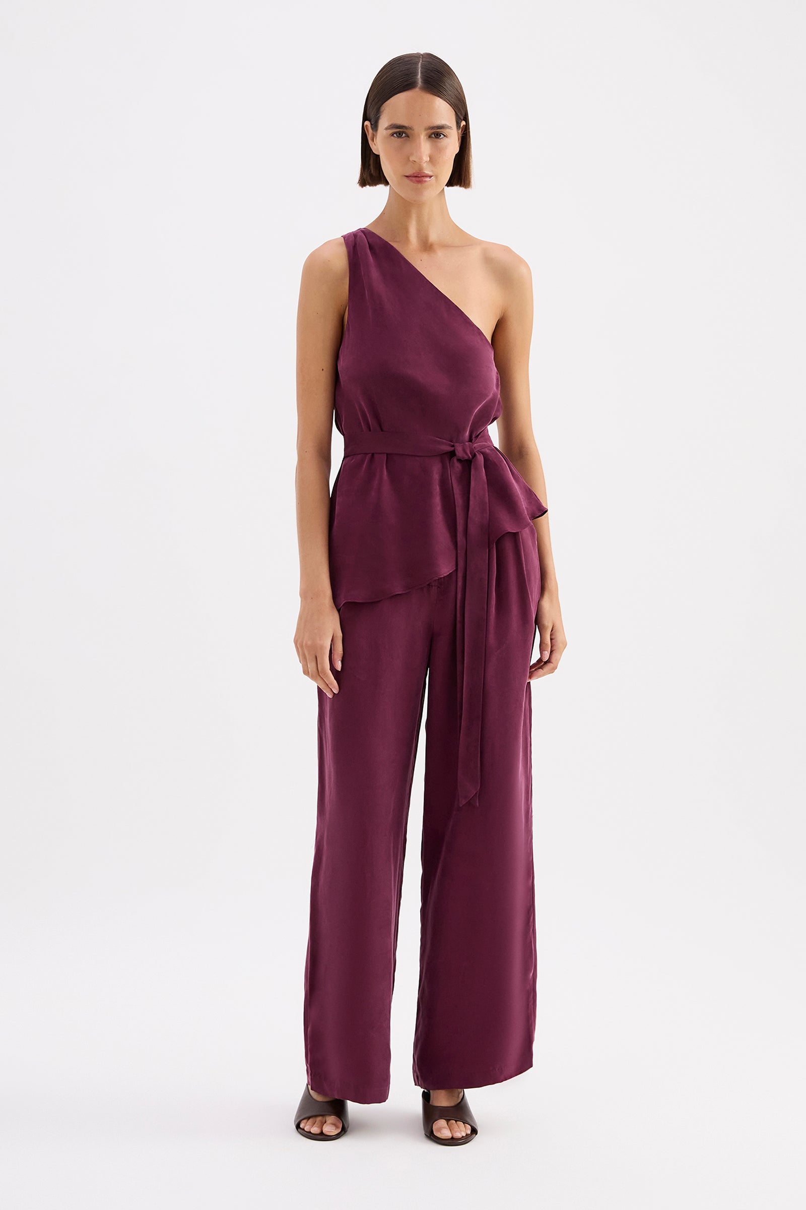 Lea Cupro Pant Merlot 