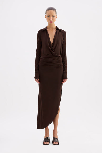 Venus Maxi Dress Dark Chocolate 