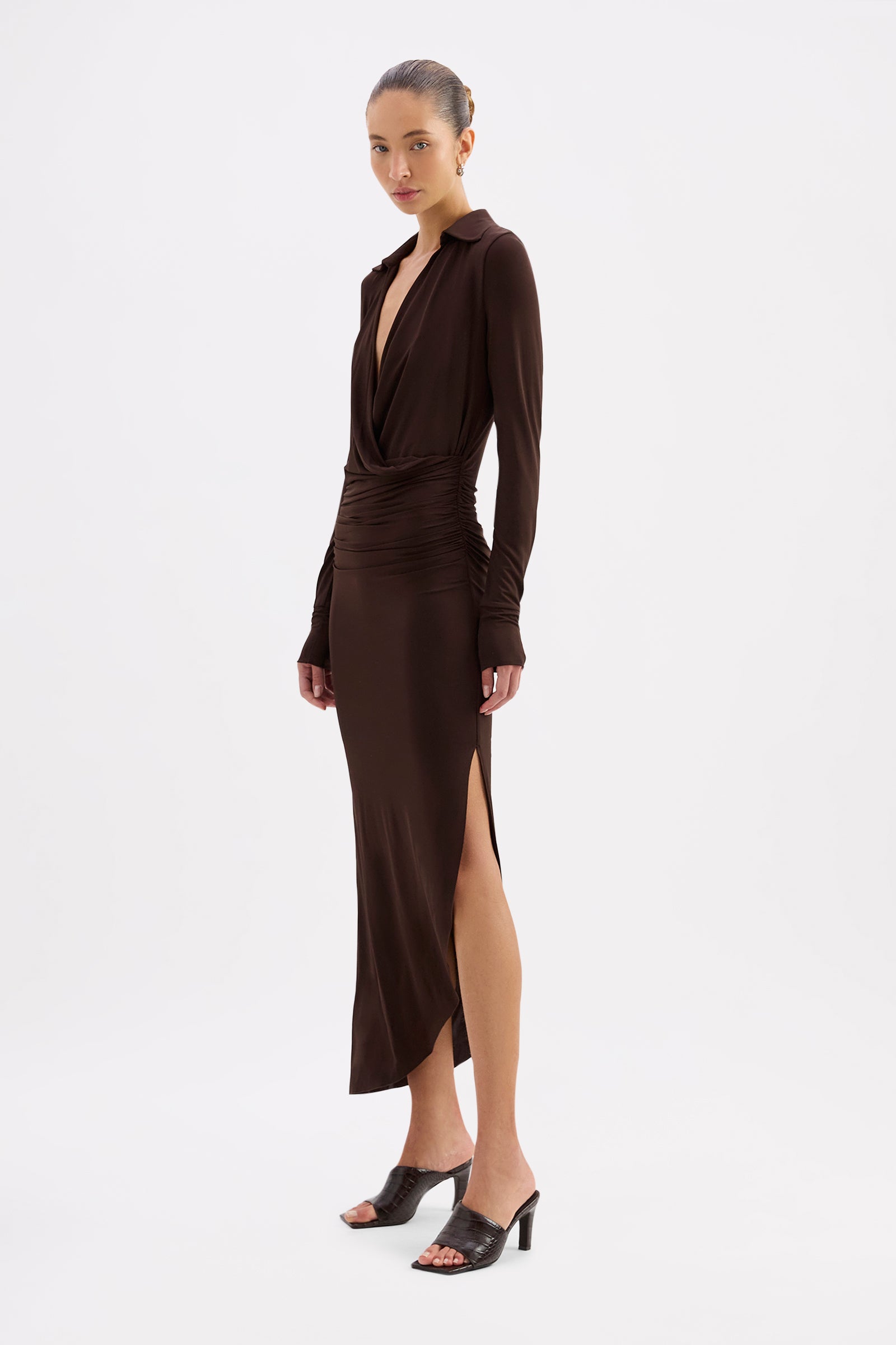 Venus Maxi Dress Dark Chocolate 