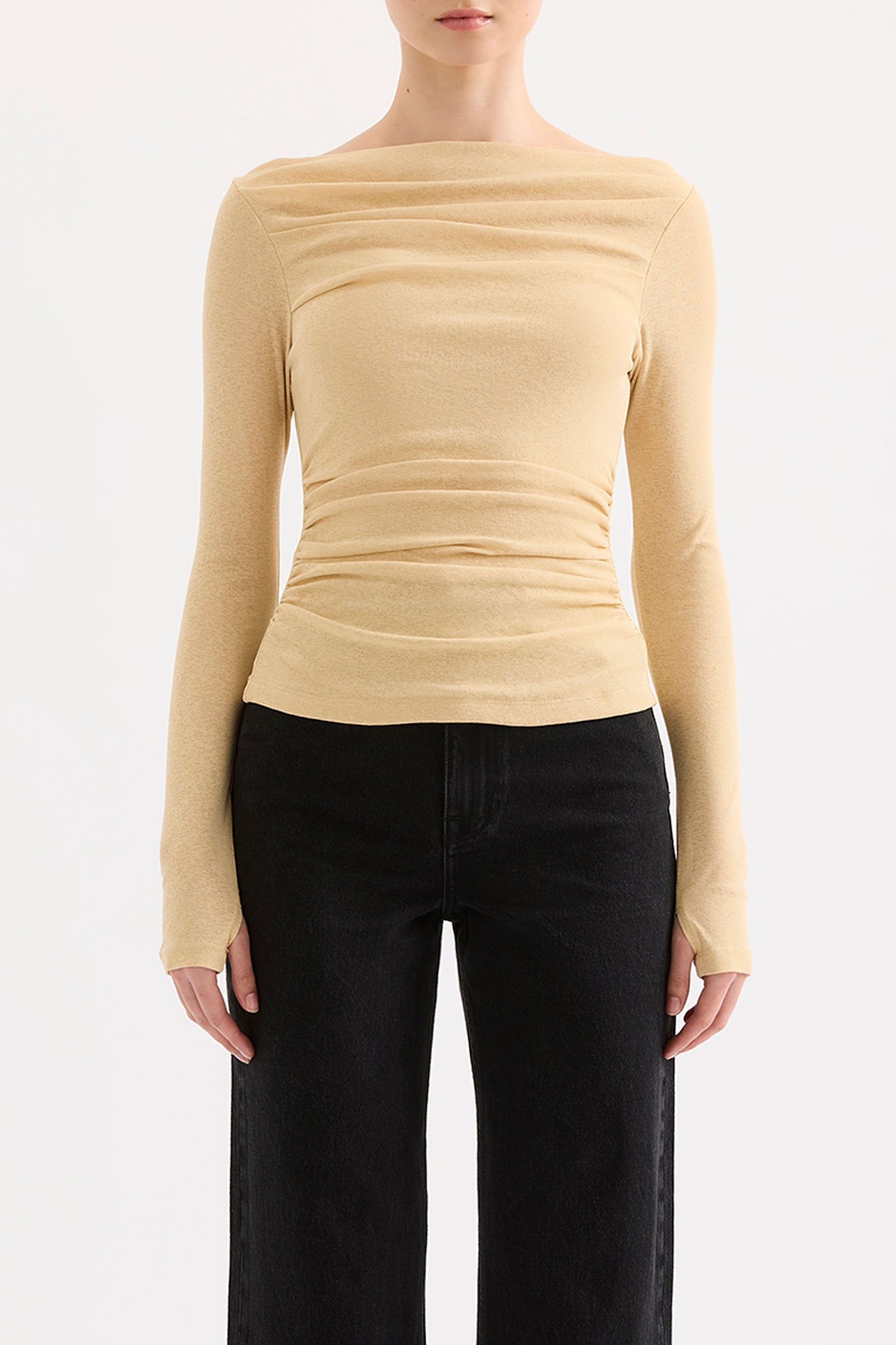Ziel Off Shoulder Top Butter 