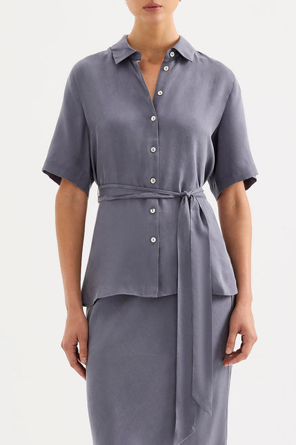 Devin Tencel Shirt Indigo 