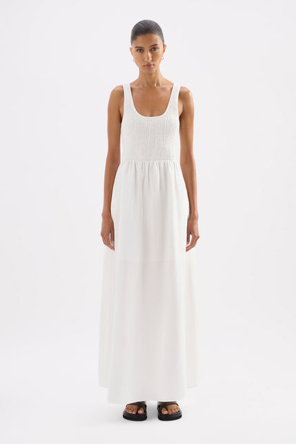 Elio Linen Maxi Dress White 