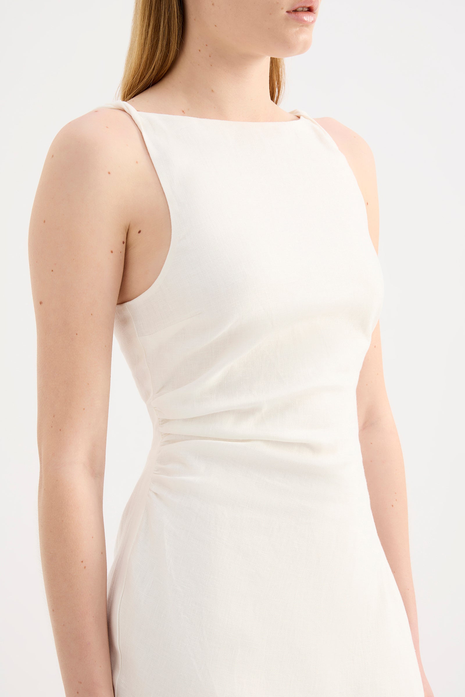 Lotta Linen Mini Dress White 