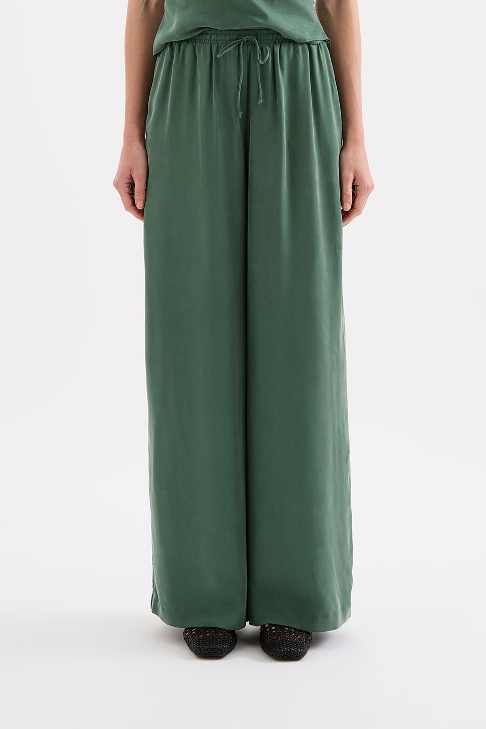 Leon Cupro Pant Emerald 