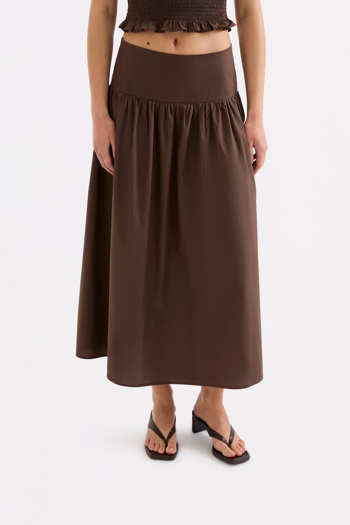 Norreta Leather Heel Chocolate 