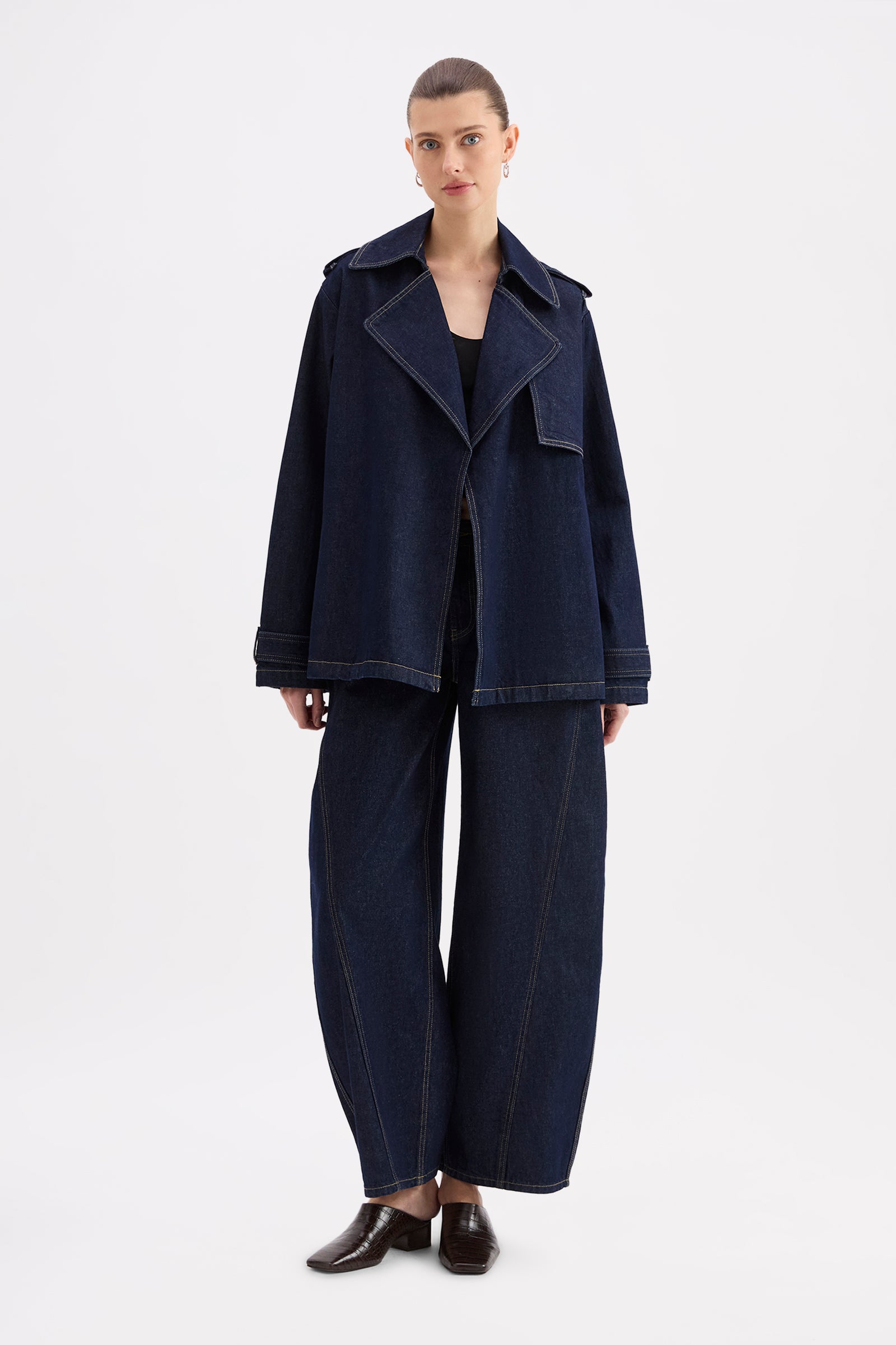 Inaya Denim Trench Midnight 