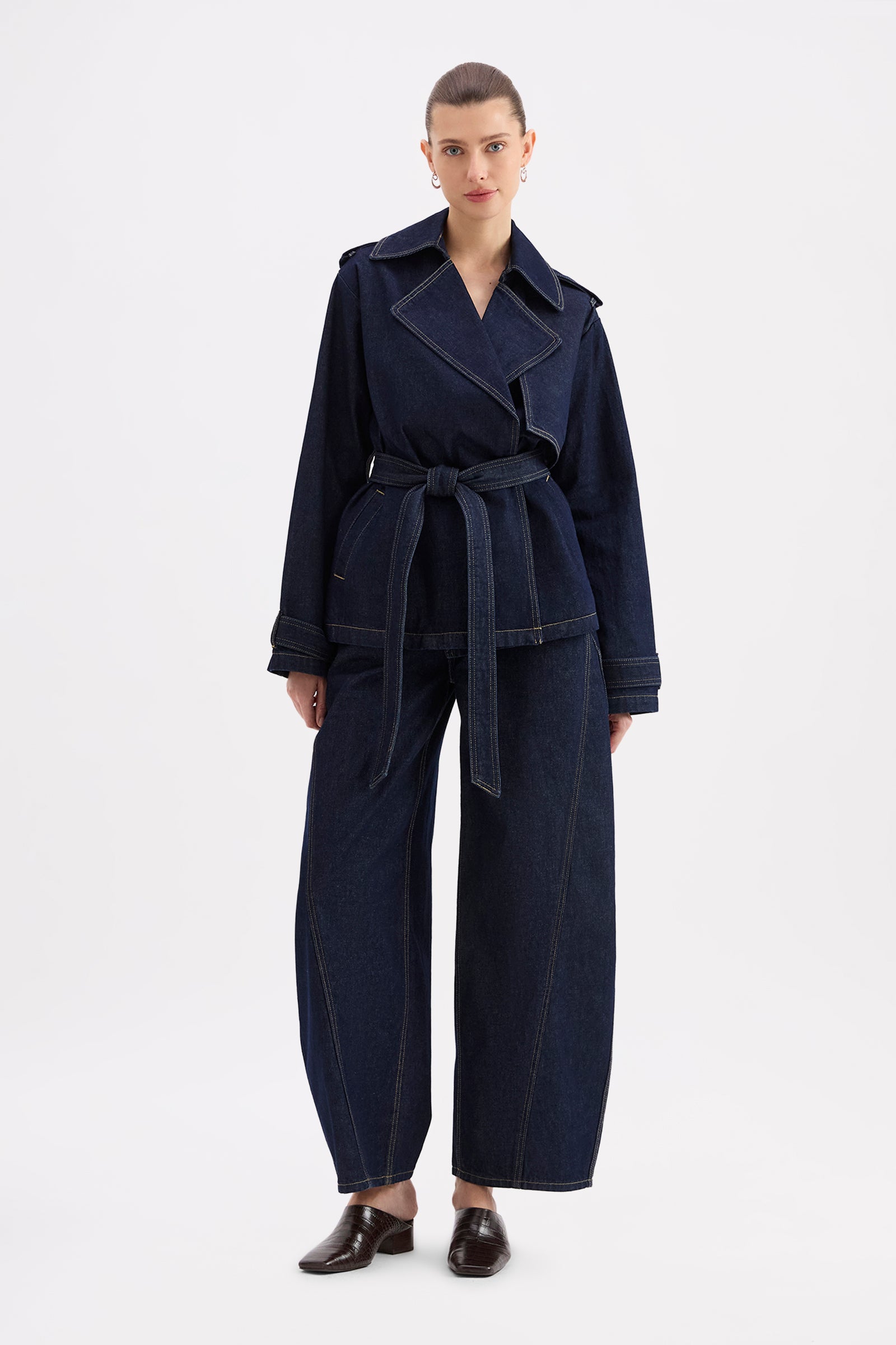 Inaya Denim Trench Midnight 