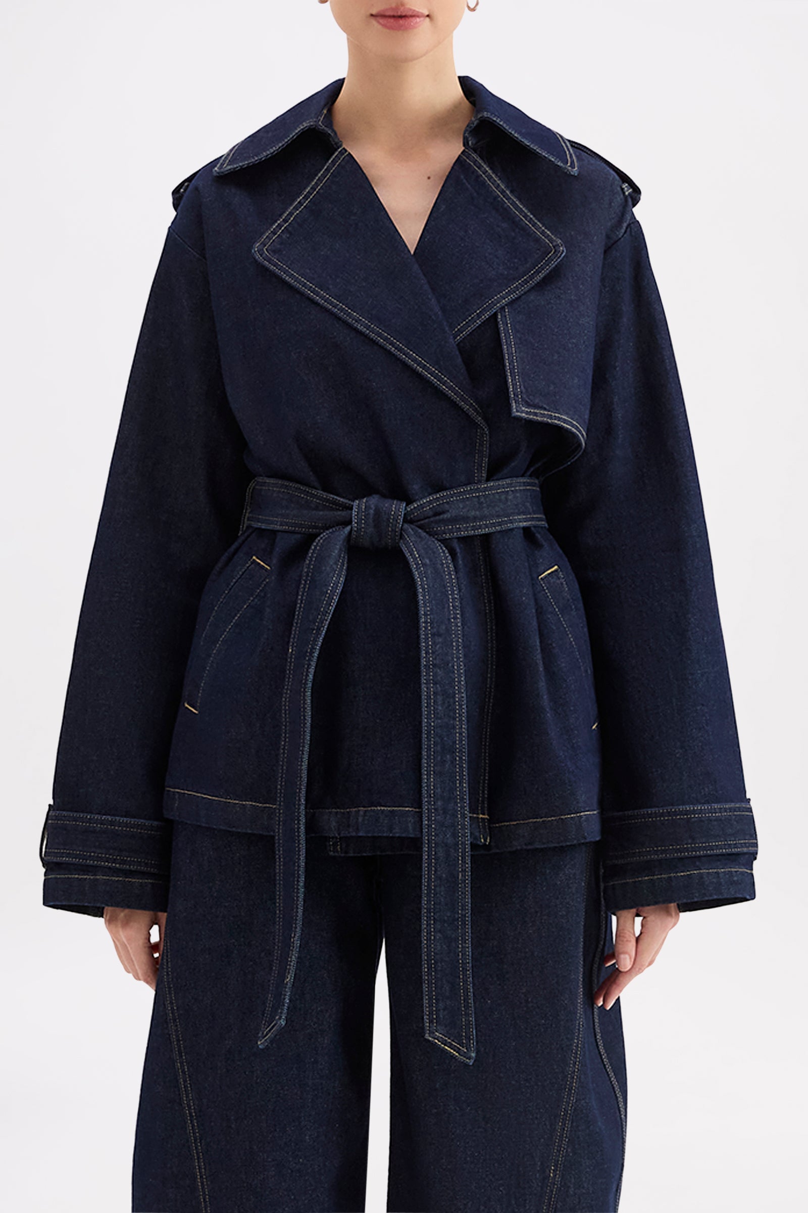 Inaya Denim Trench Midnight 