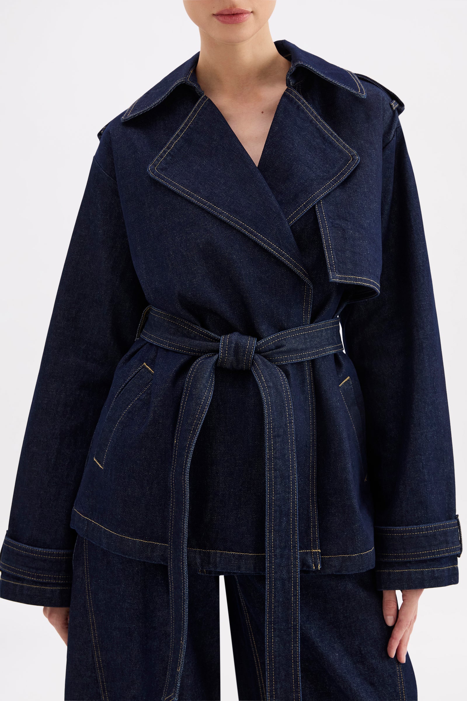 Inaya Denim Trench Midnight 