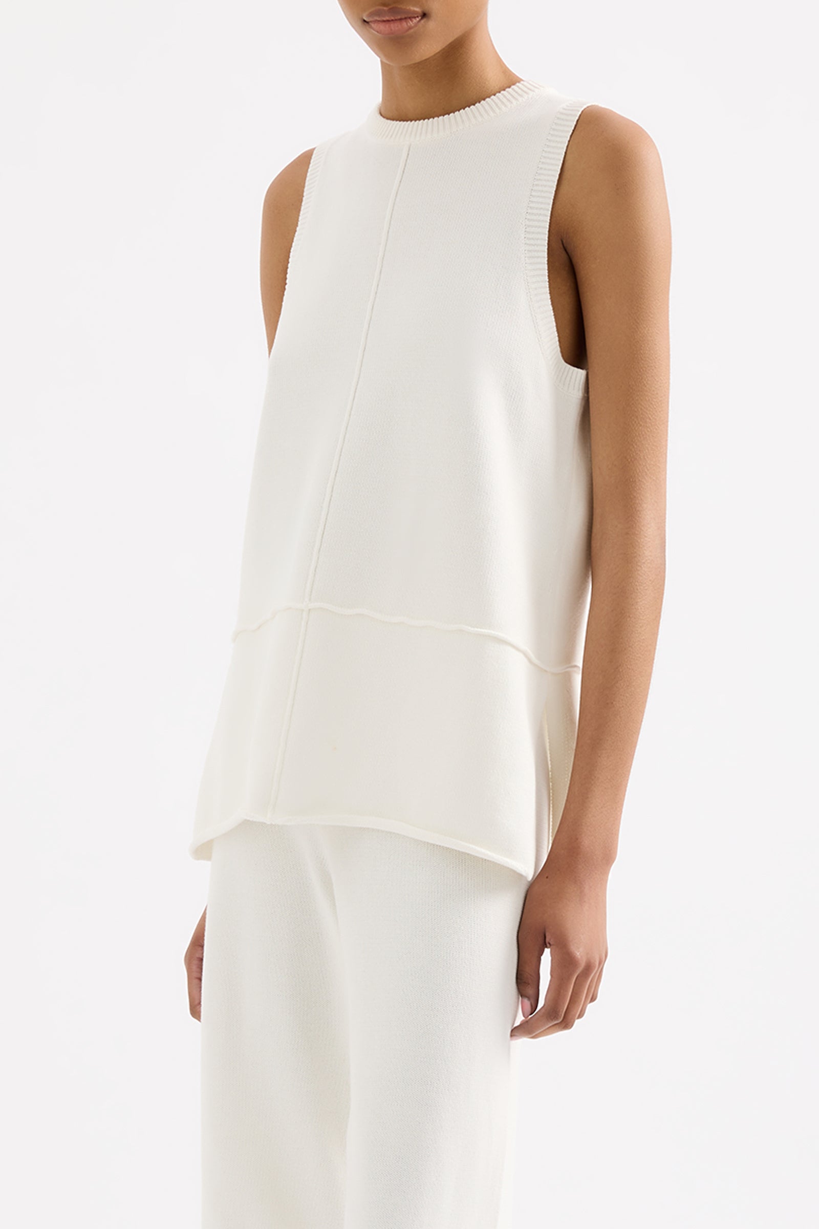 Ana Knit Tank Salt 