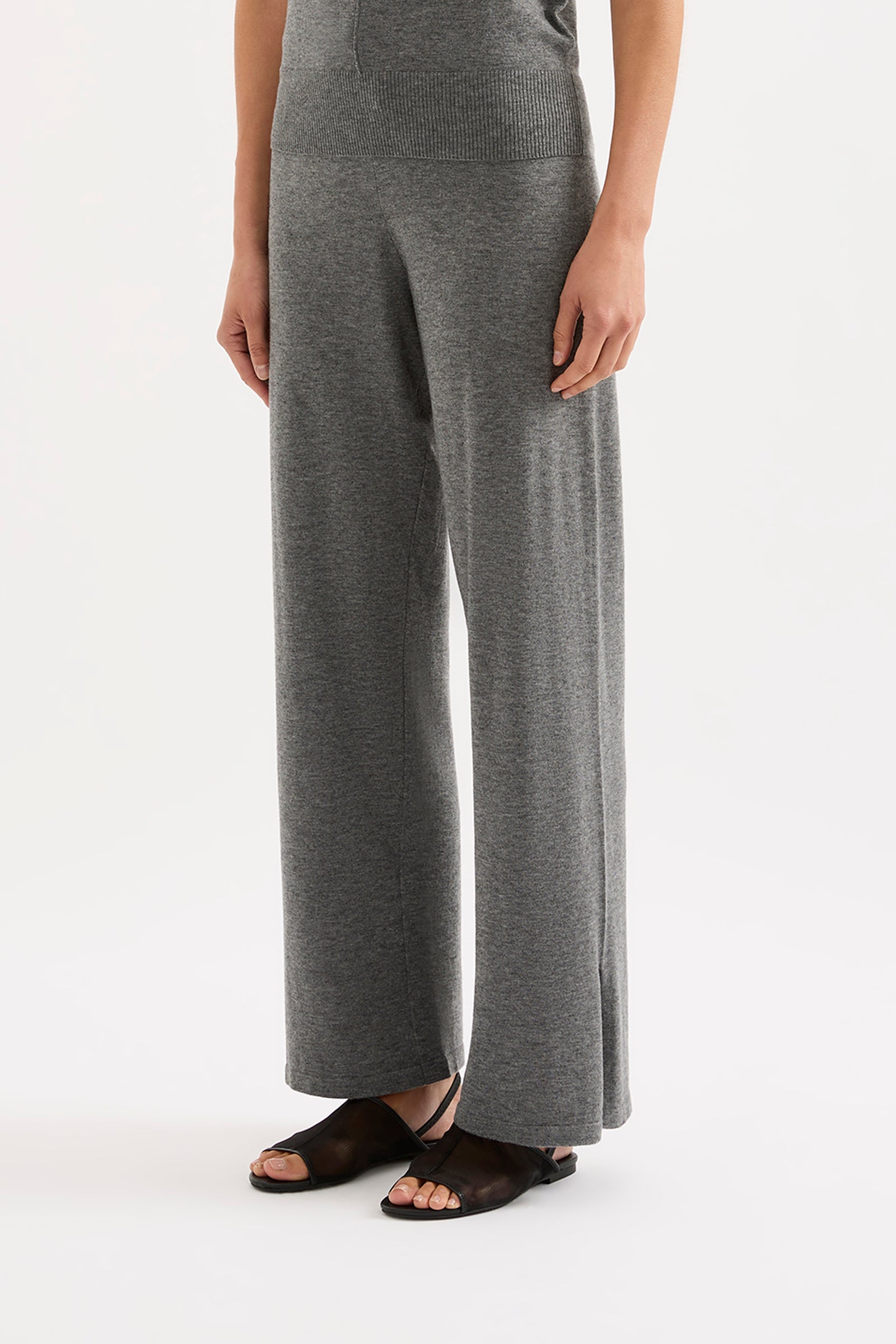 Rae Knit Pant Charcoal 