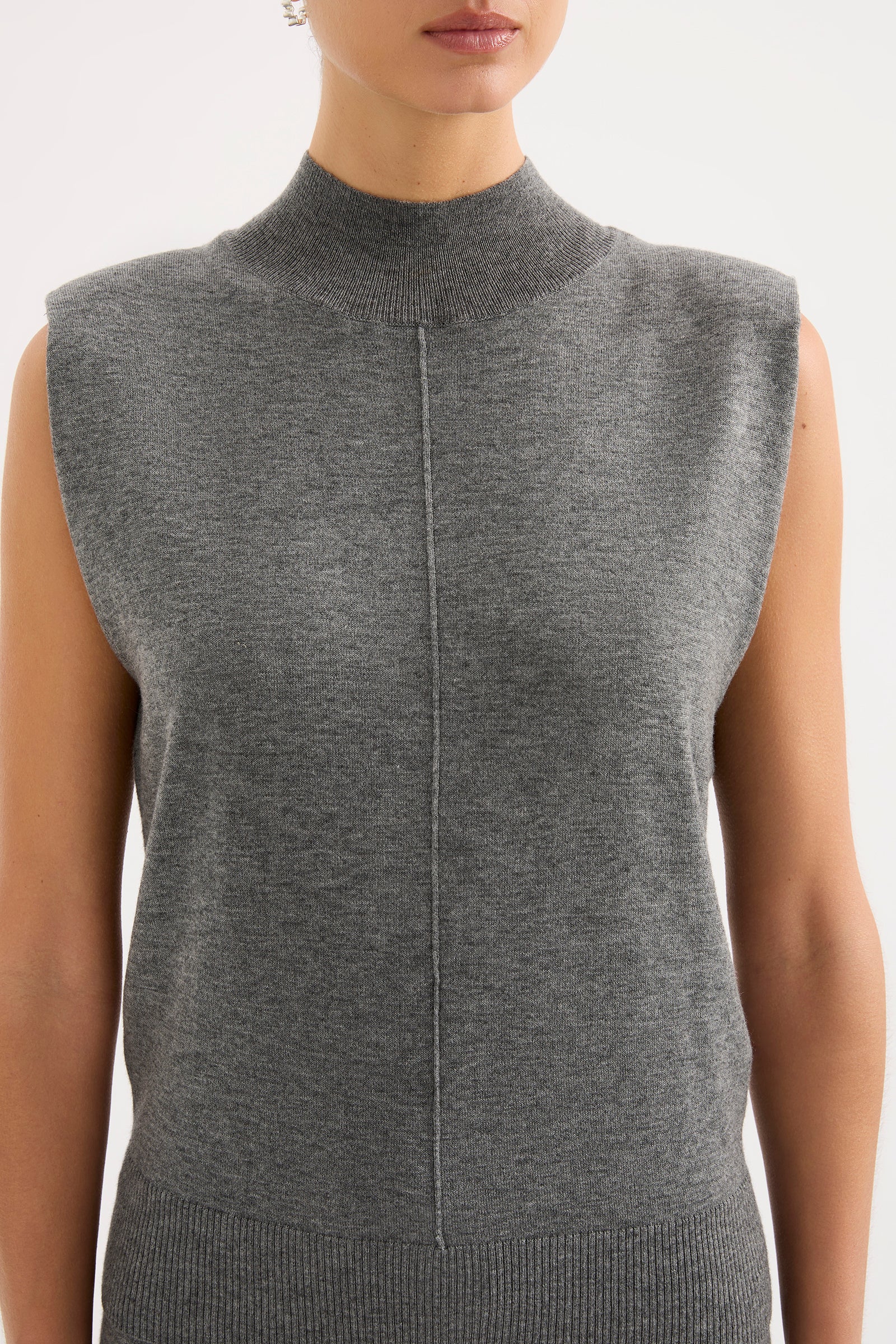 Rae Knit Tank Charcoal 