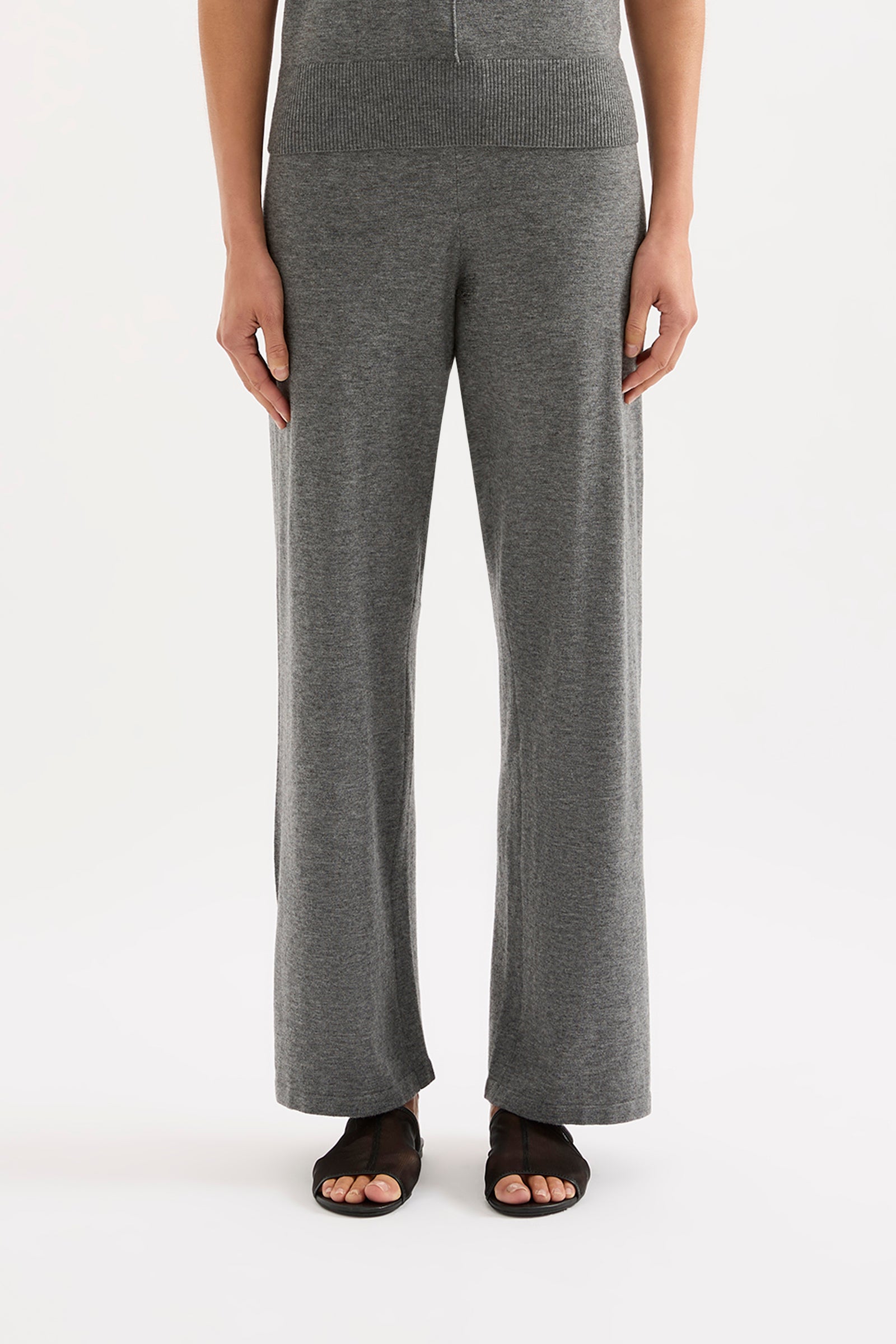 Rae Knit Pant Charcoal 