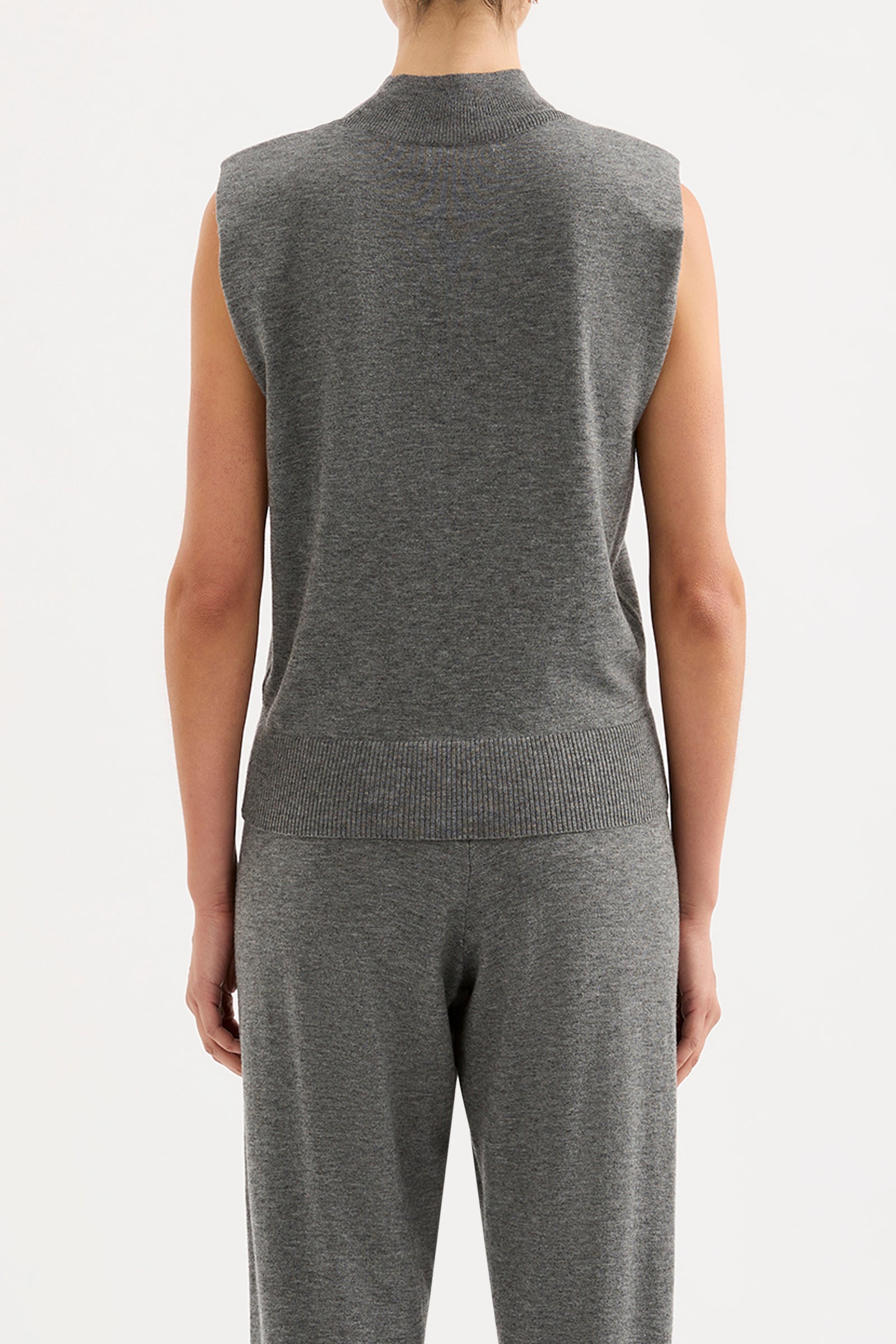 Rae Knit Tank Charcoal 